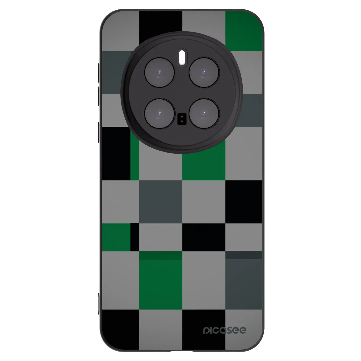 Silikonový černý obal pro Honor Magic7 Pro 5G - Block Grid