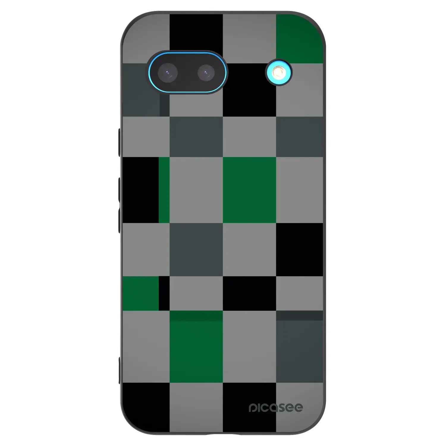 Silikonový černý obal pro Google Pixel 8 - Block Grid