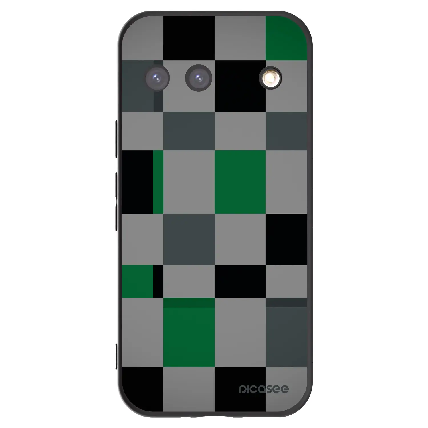 Silikonový černý obal pro Google Pixel 9 - Block Grid