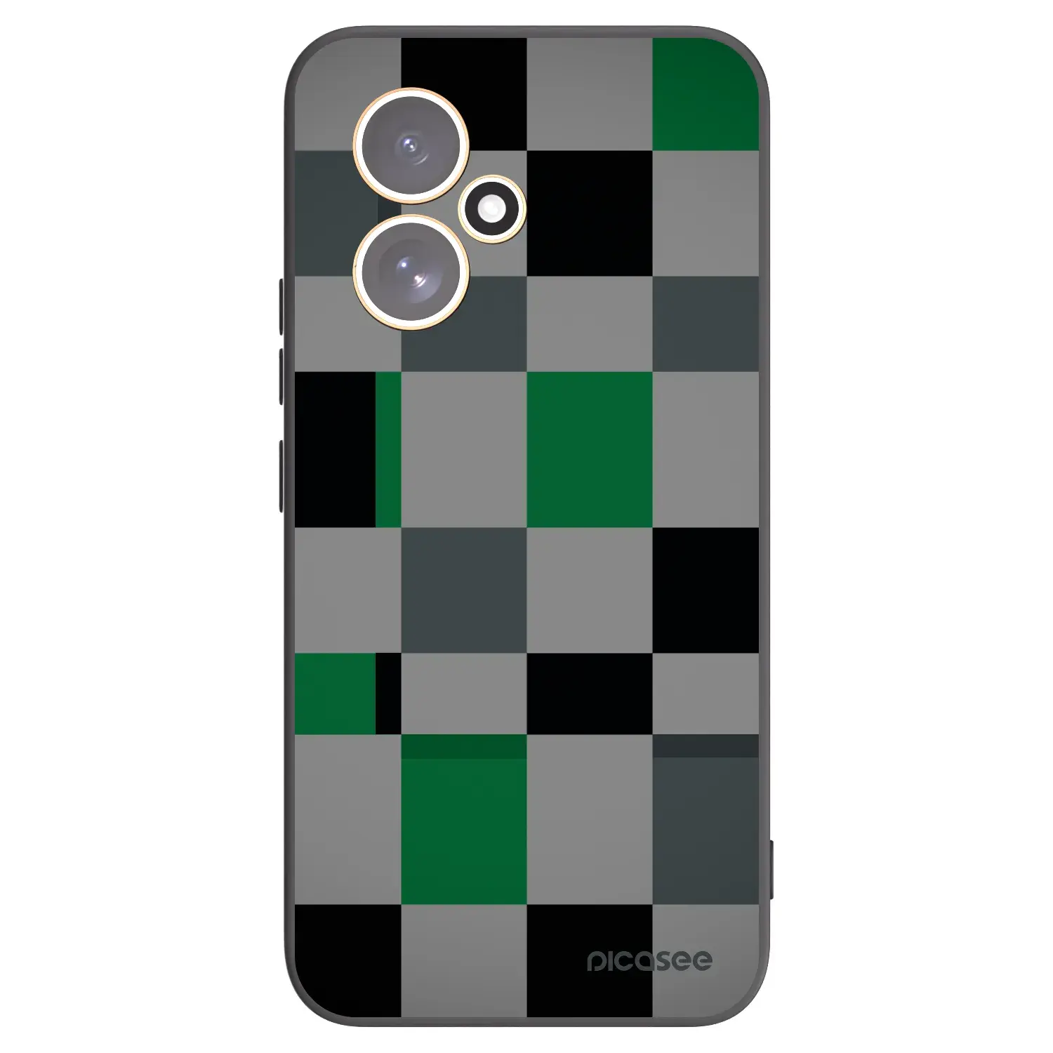 Silikonový černý obal pro Honor 400 5G - Block Grid