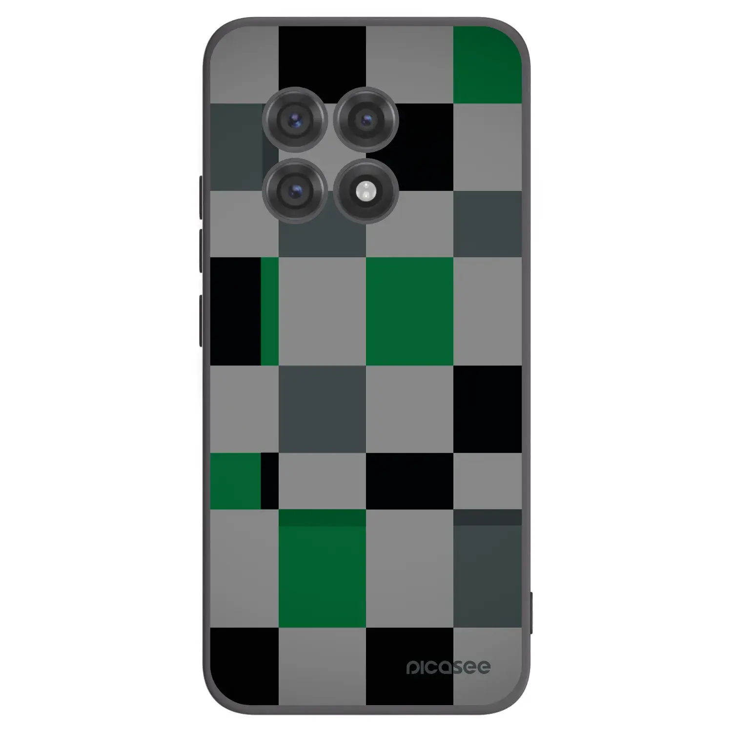 Silikonový černý obal pro OnePlus 13R 5G - Block Grid