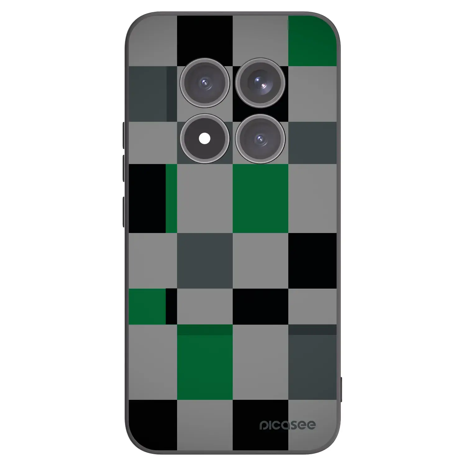 Silikonový černý obal pro Xiaomi Redmi Note 15 Pro+ - Block Grid