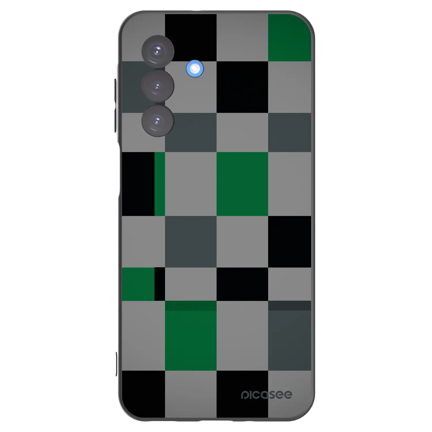 Silikonový černý obal pro Samsung Galaxy A17 5G - Block Grid