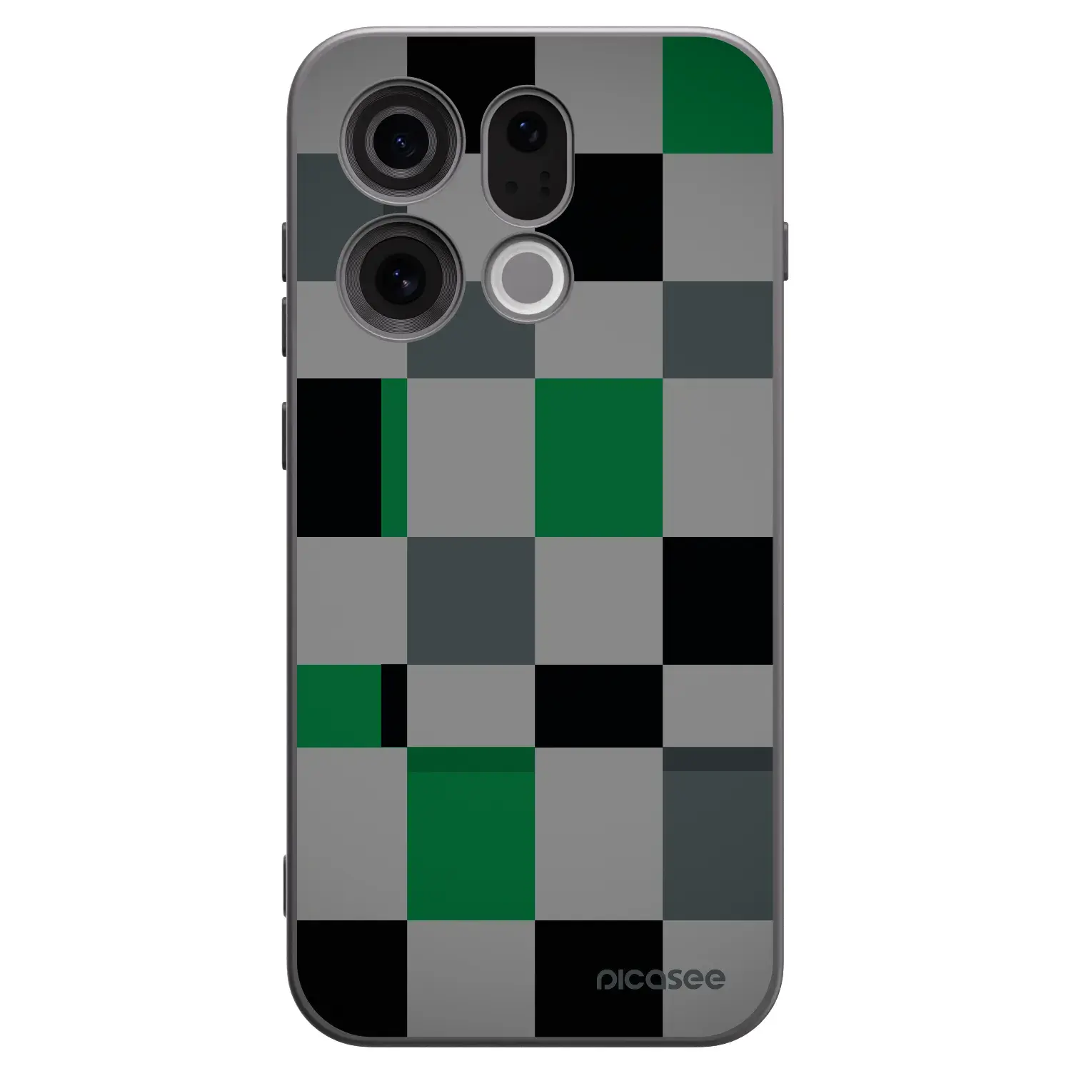 Silikonový černý obal pro OPPO Find X9 - Block Grid