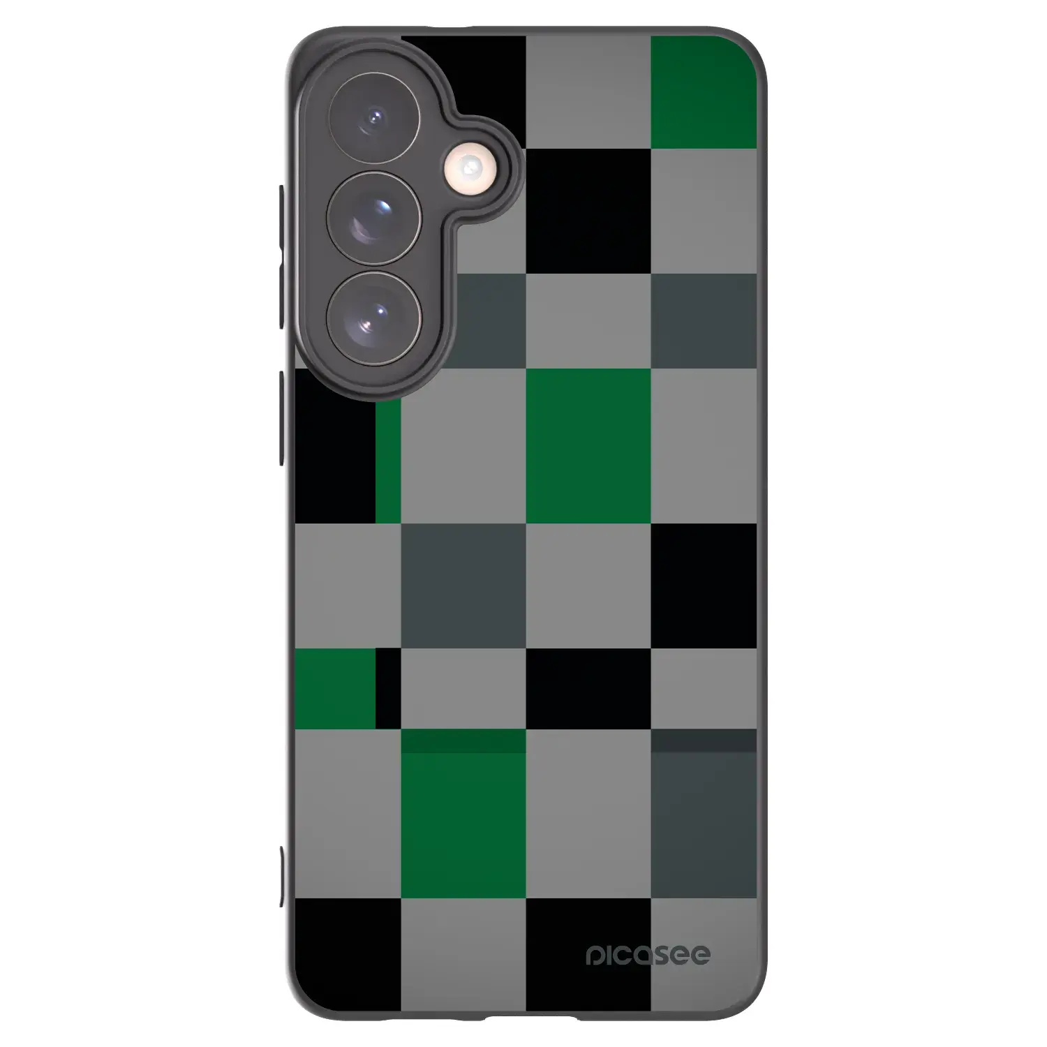 Silikonový černý obal pro Samsung Galaxy S26+ - Block Grid