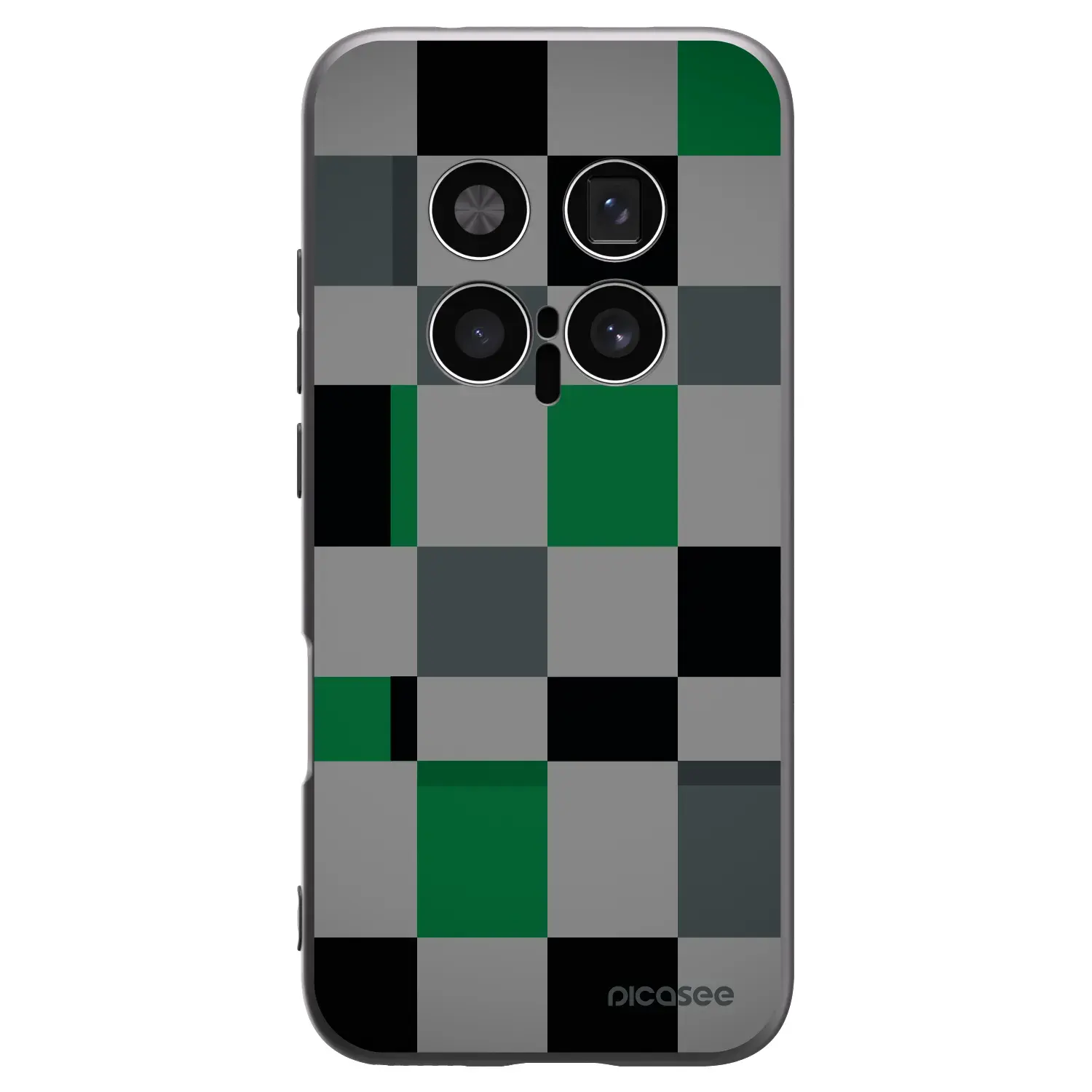 Silikonový černý obal pro Honor Magic8 Pro 5G - Block Grid