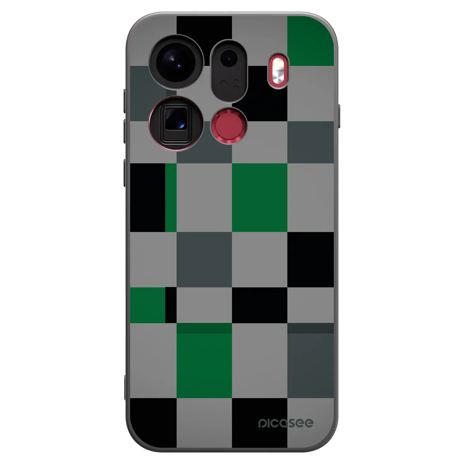 Silikonový černý obal pro OPPO Find X9 Pro - Block Grid