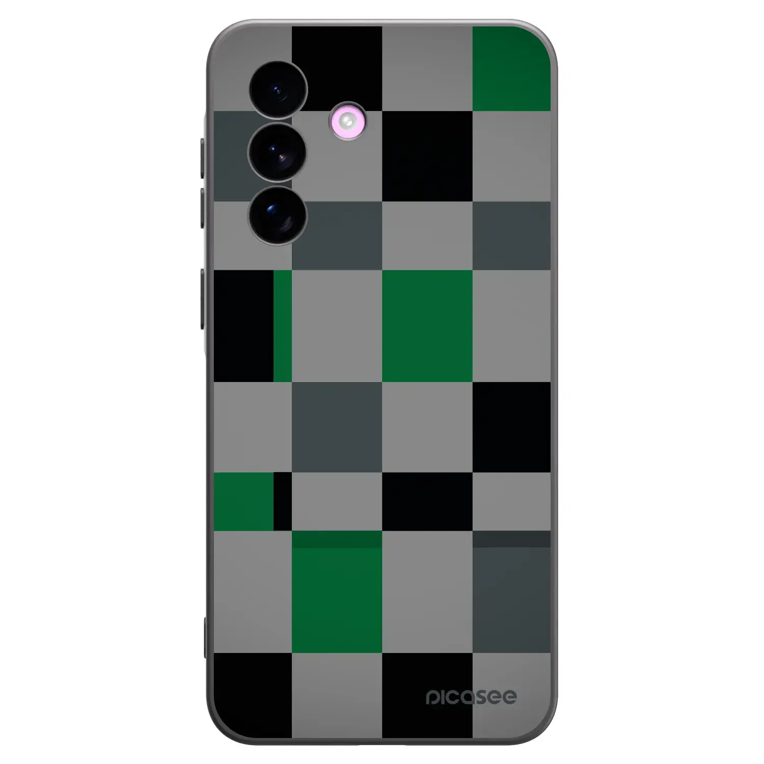 Silikonový černý obal pro Samsung Galaxy A57 5G - Block Grid