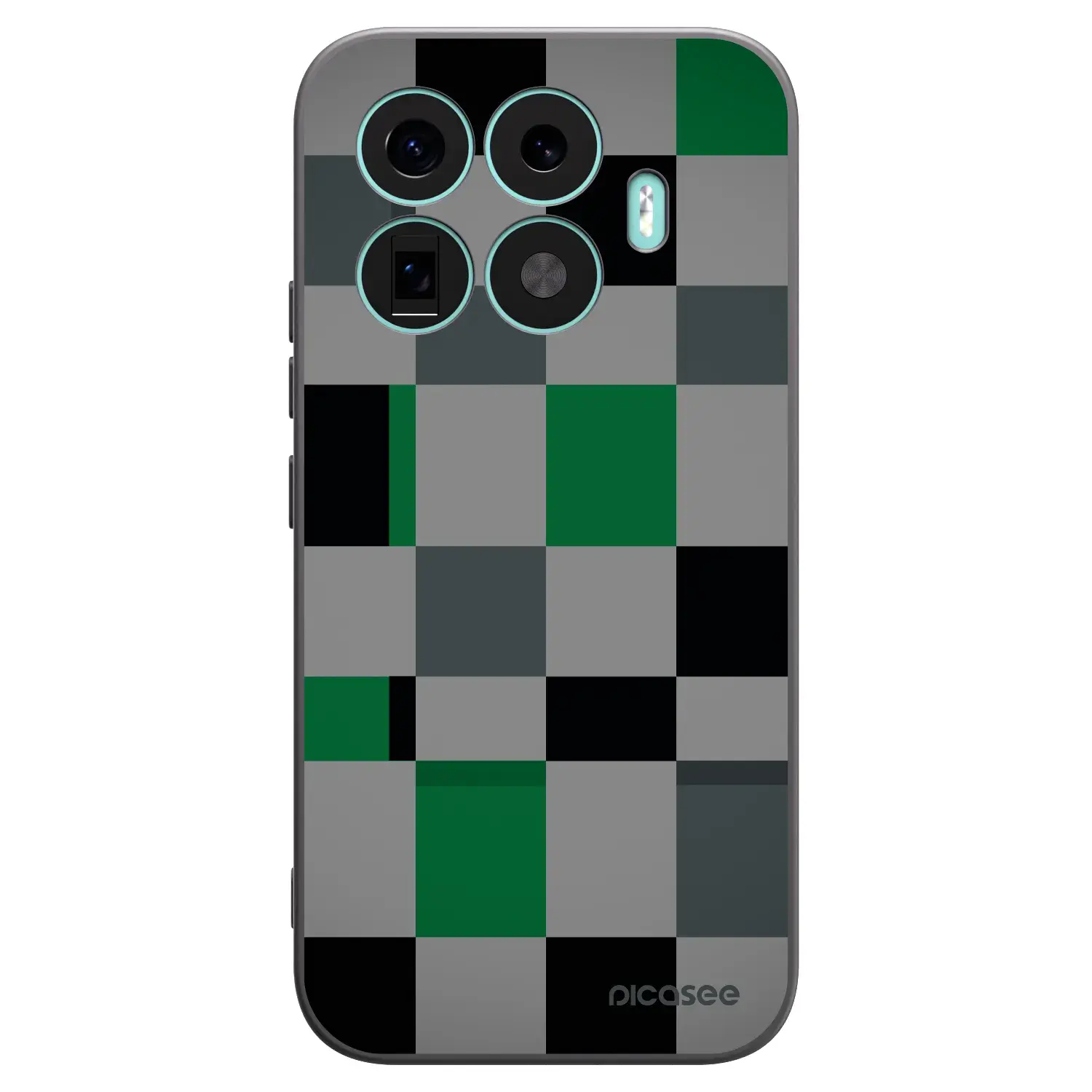 Silikonový černý obal pro Xiaomi 17T - Block Grid