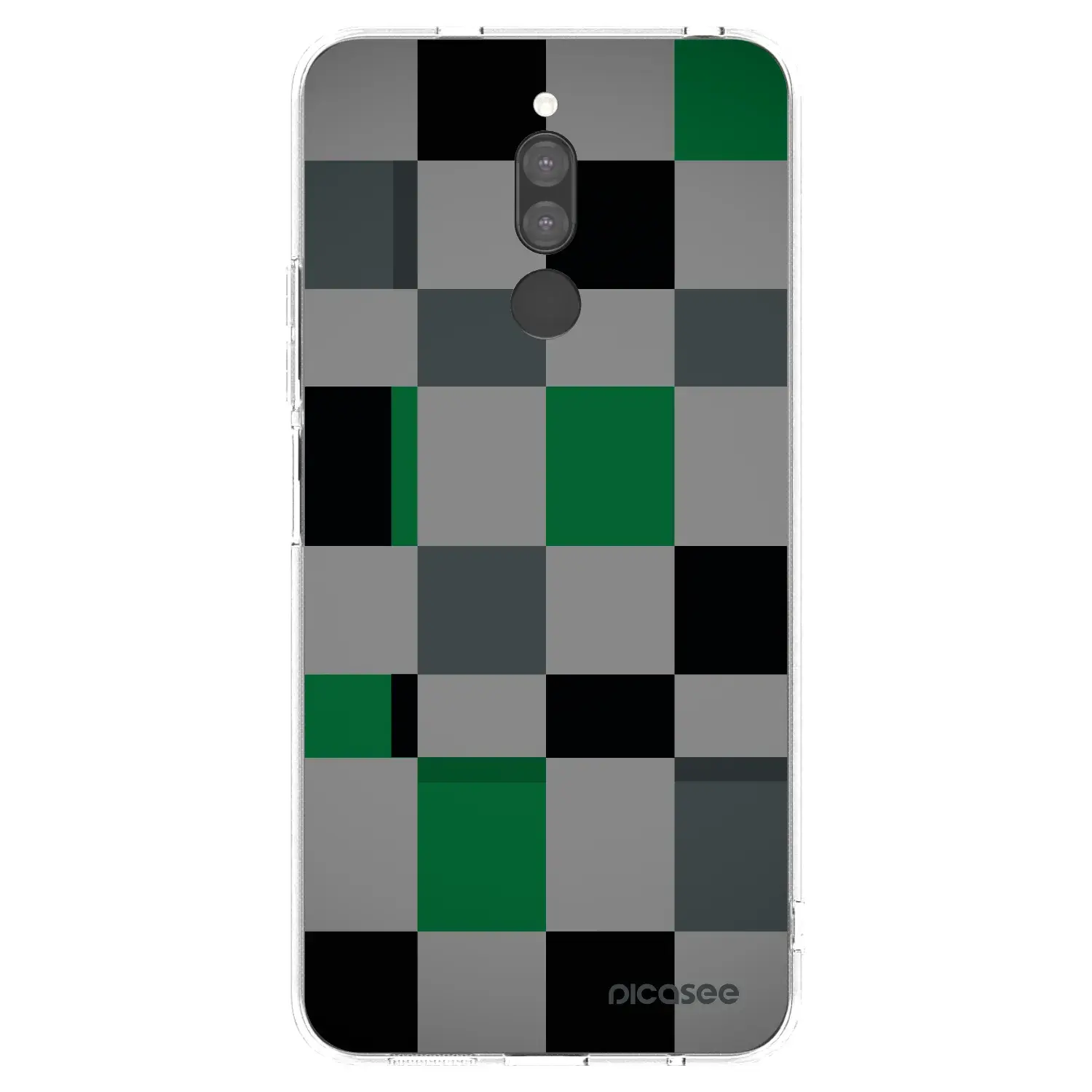 Silikonový průhledný obal pro Xiaomi Redmi 8 - Block Grid