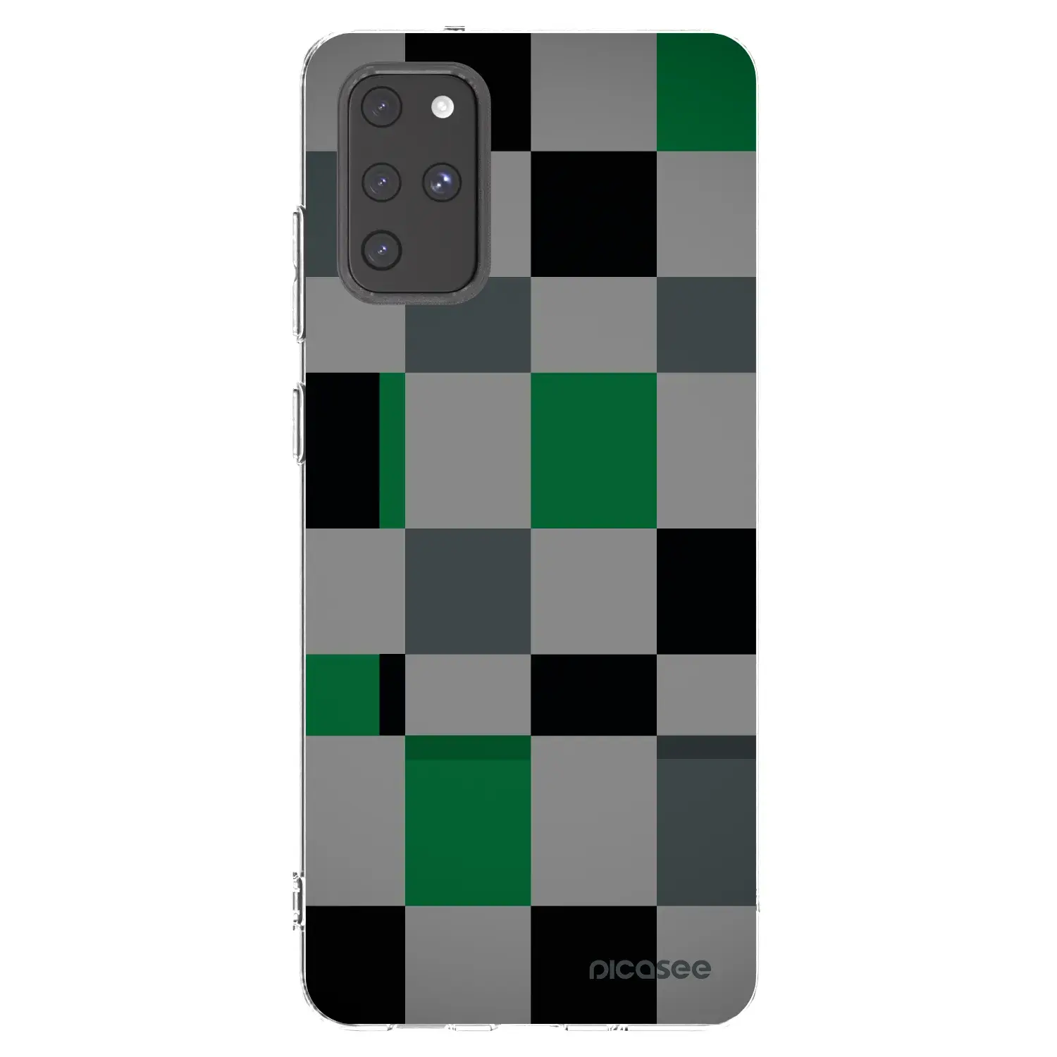 Silikonový průhledný obal pro Samsung Galaxy S20+ G985F - Block Grid