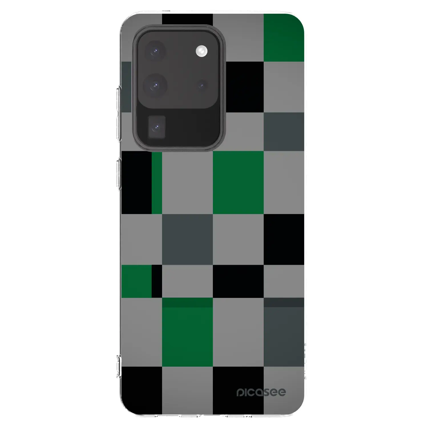 Silikonový průhledný obal pro Samsung Galaxy S20 Ultra 5G G988F - Block Grid