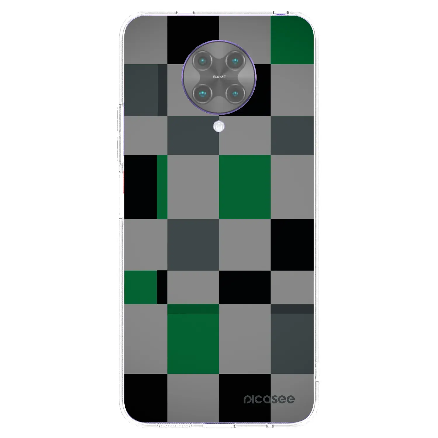 Silikonový průhledný obal pro Xiaomi Poco F2 Pro - Block Grid