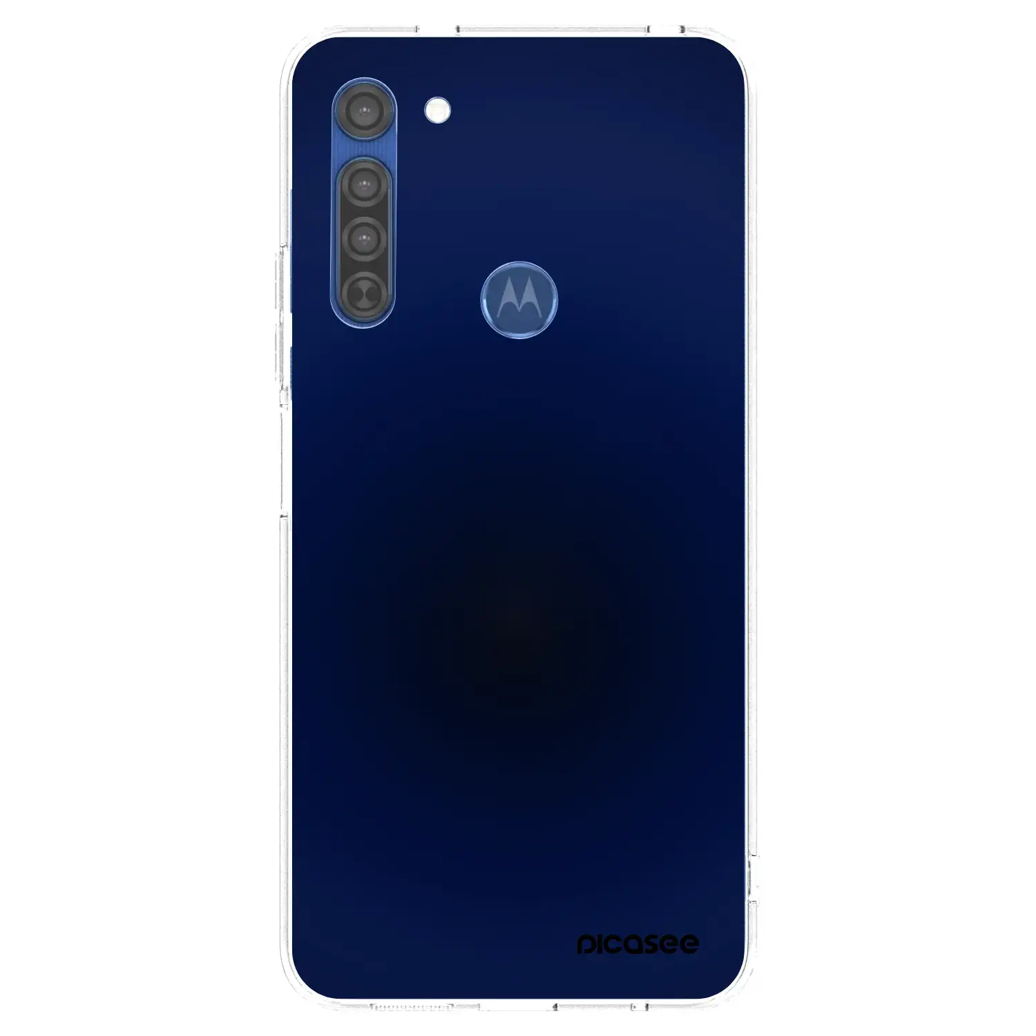 Silikonový průhledný obal pro Motorola Moto G8 - Deep Ocean