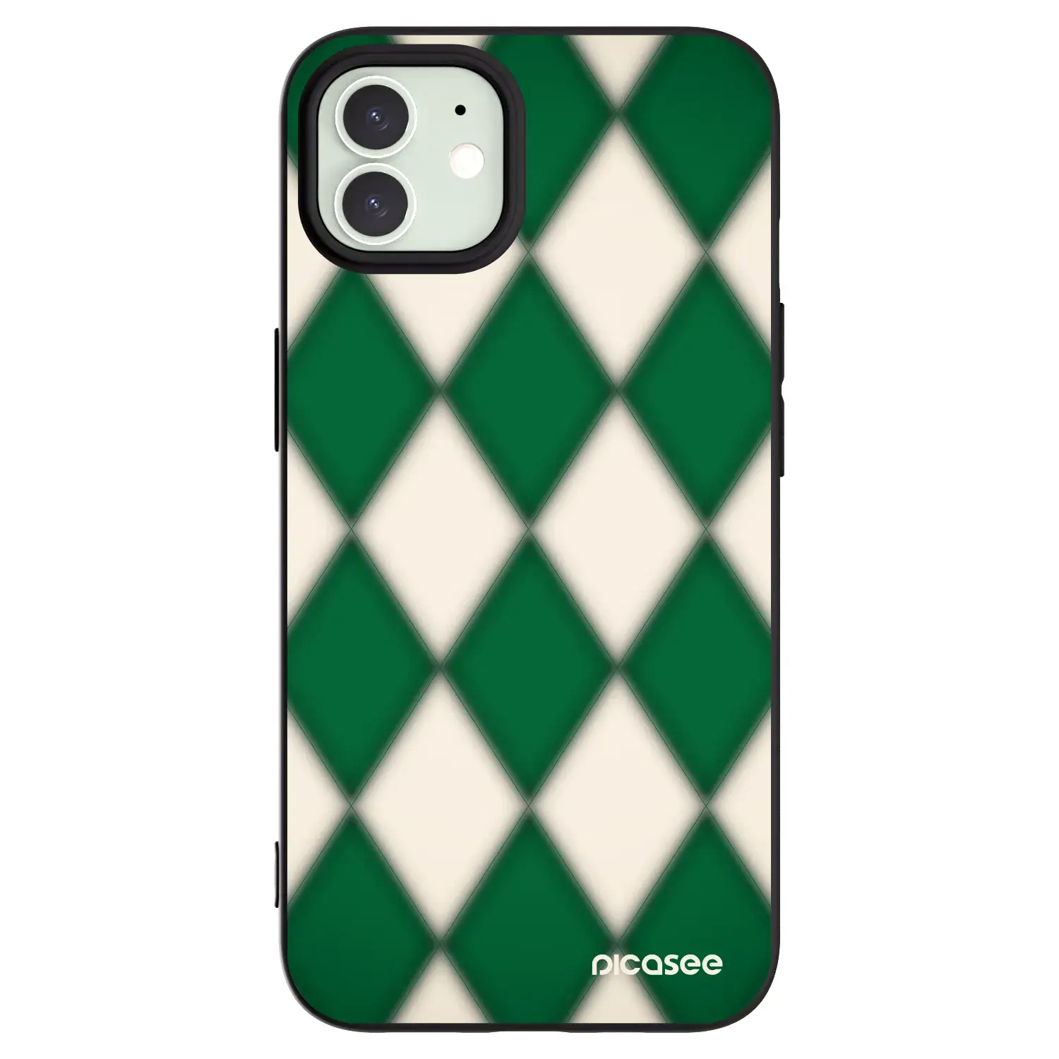 Silikonový černý obal pro Apple iPhone 12 - Emerald Diamond