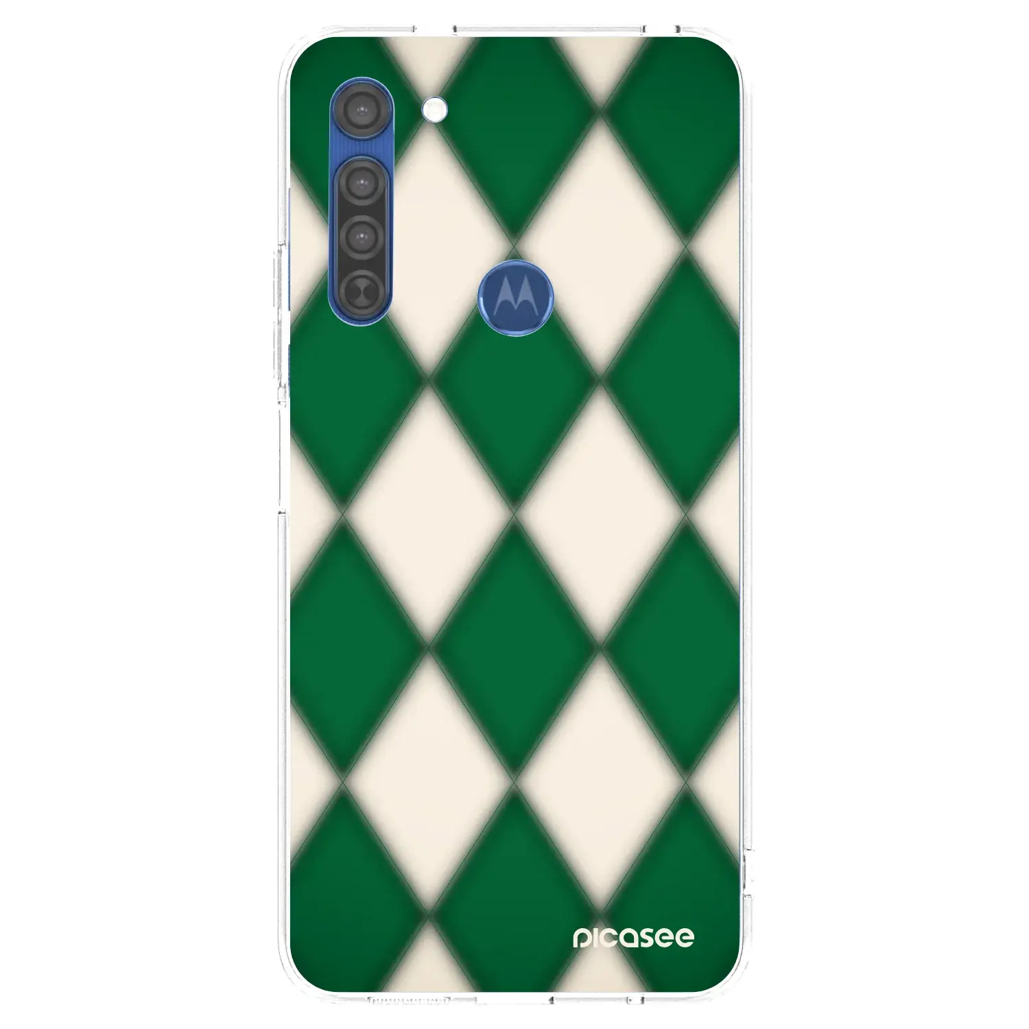Silikonový průhledný obal pro Motorola Moto G8 - Emerald Diamond