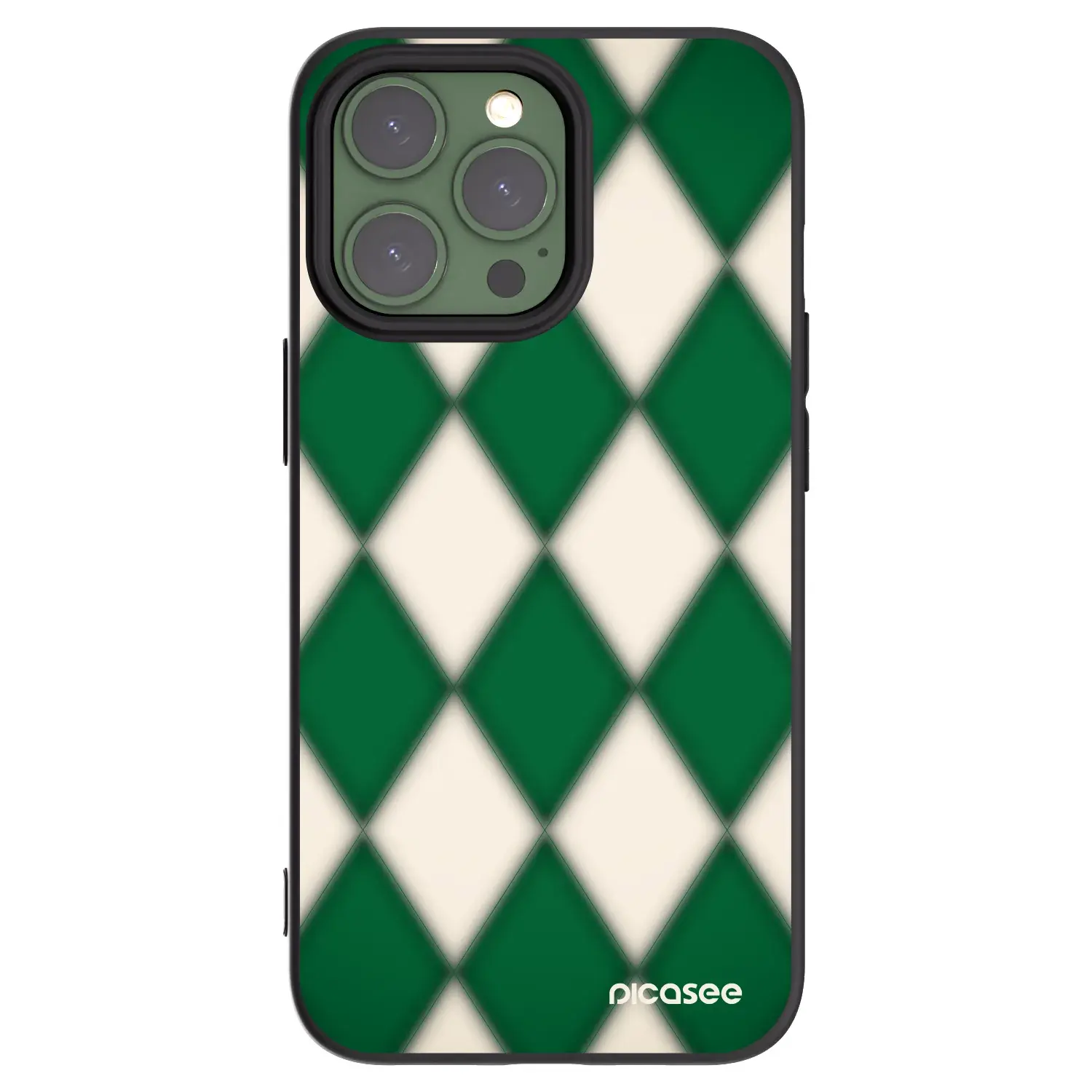 Silikonový černý obal pro Apple iPhone 13 Pro - Emerald Diamond