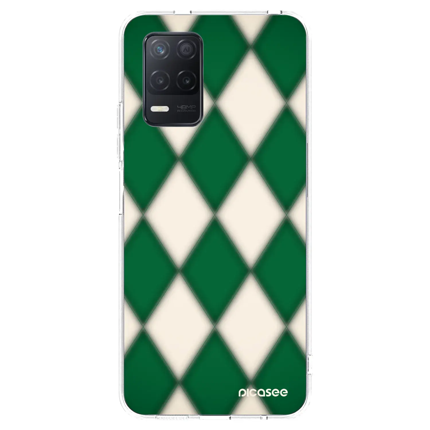 Silikonový průhledný obal pro Realme 8 5G - Emerald Diamond