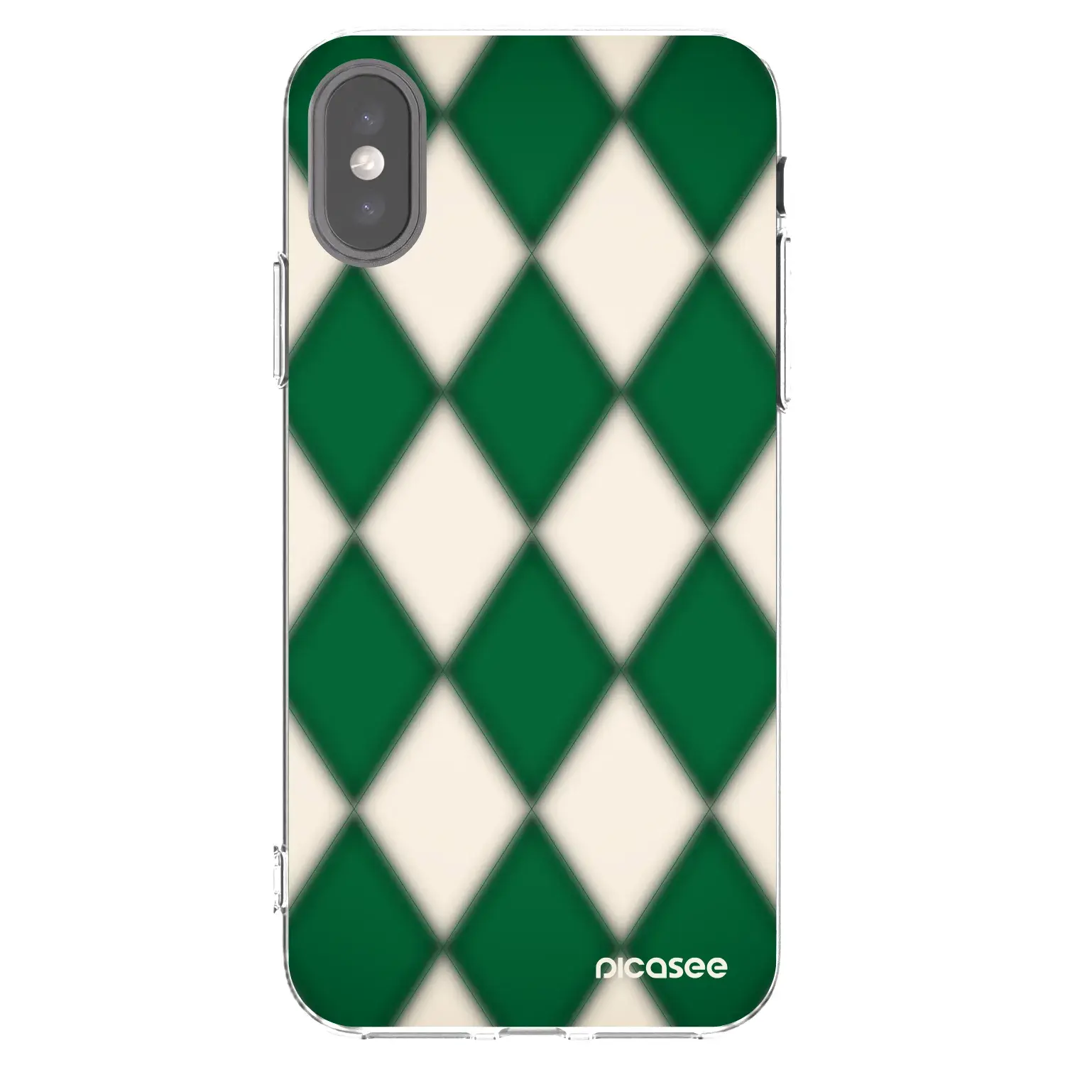 Silikonový průhledný obal pro Apple iPhone X/XS - Emerald Diamond