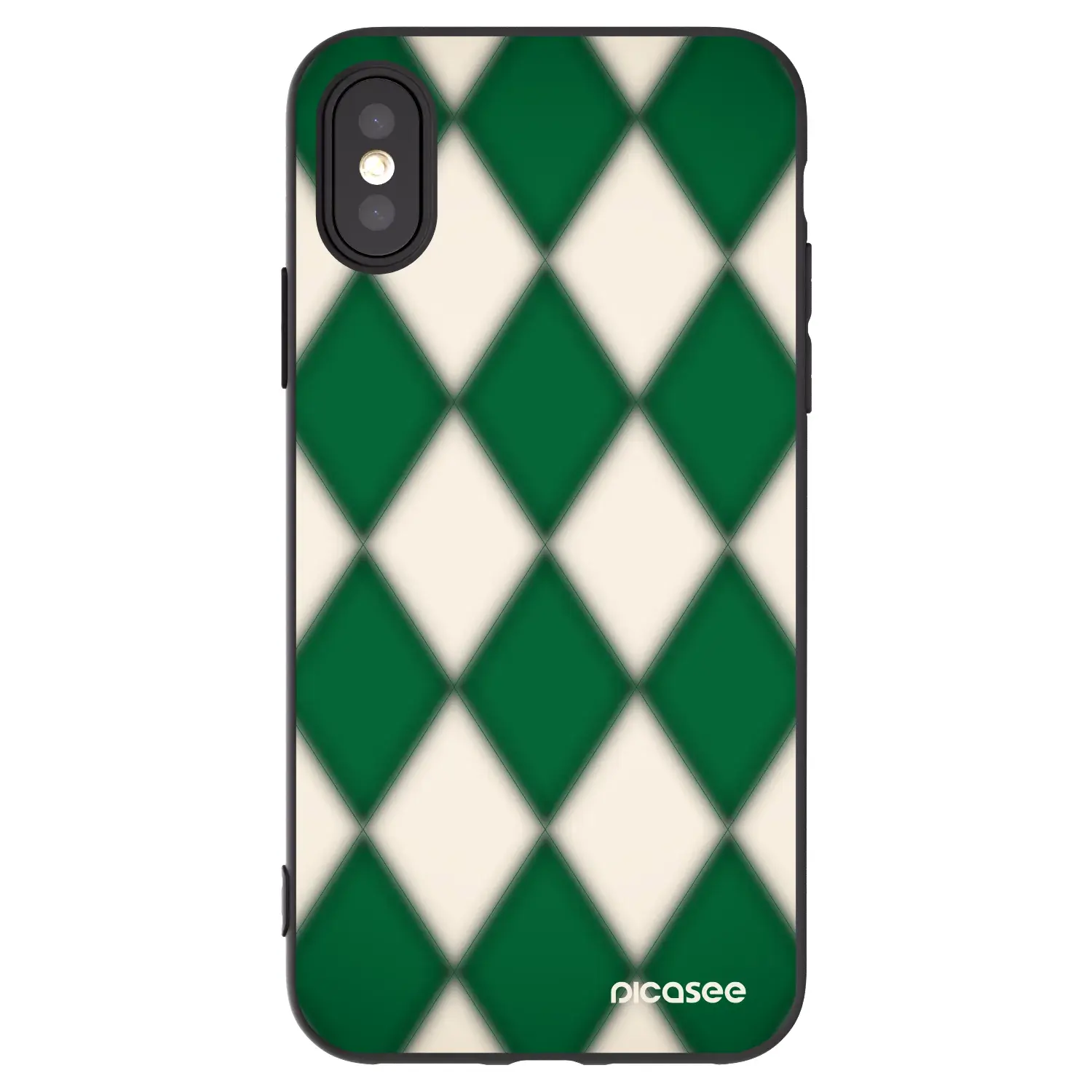 Silikonový černý obal pro Apple iPhone X/XS - Emerald Diamond