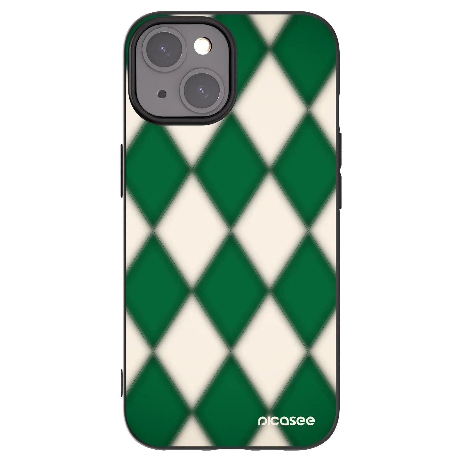 Silikonový černý obal pro Apple iPhone 15 - Emerald Diamond