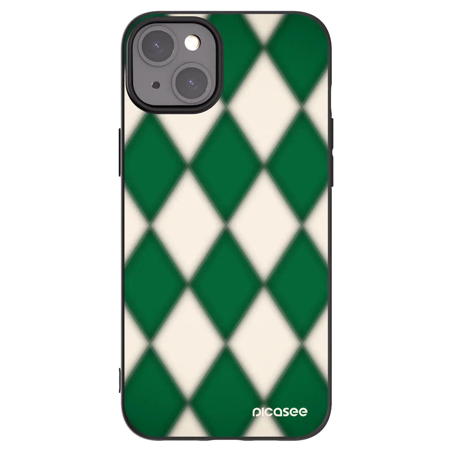 Silikonový černý obal pro Apple iPhone 15 Plus - Emerald Diamond