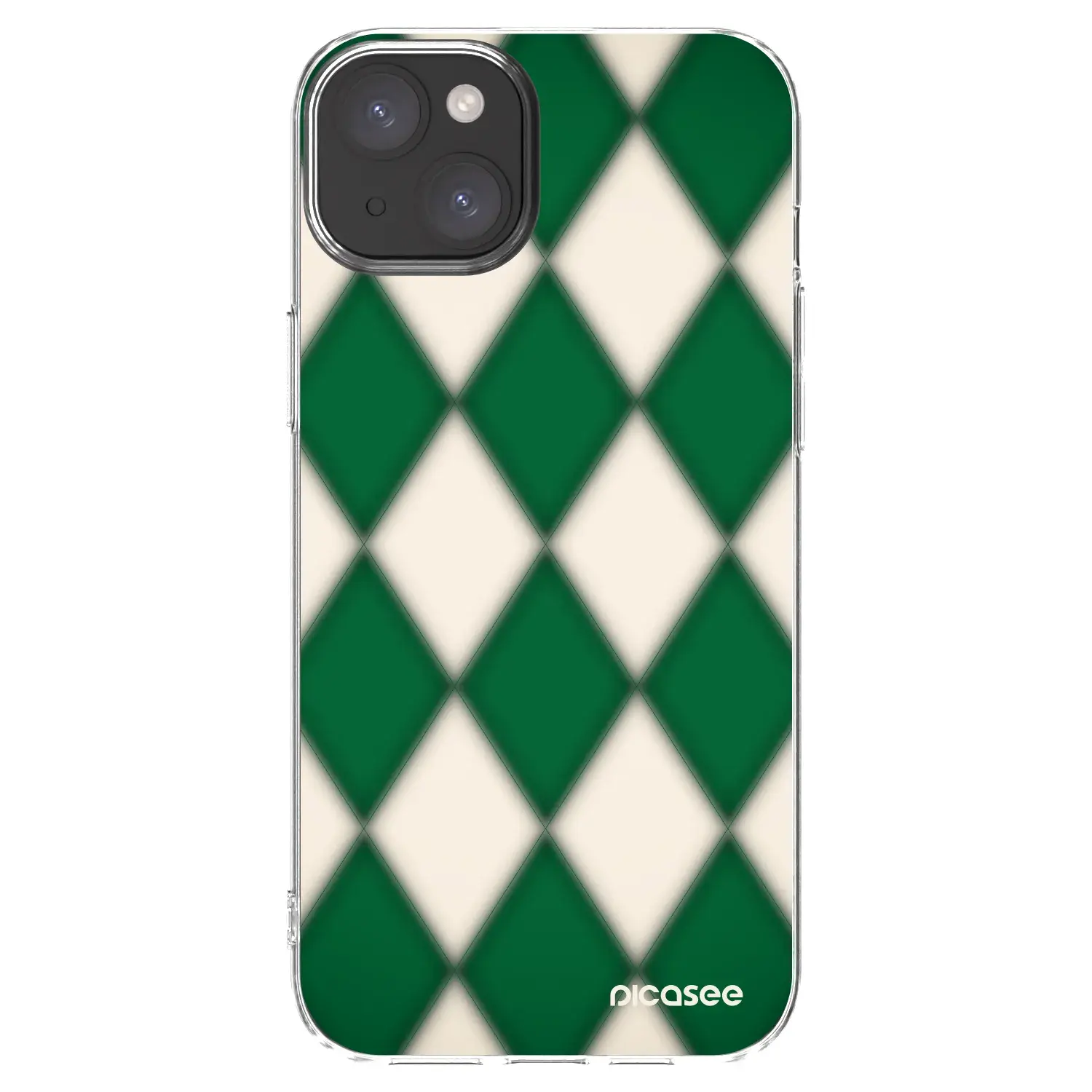 Silikonový průhledný obal pro Apple iPhone 15 Plus - Emerald Diamond
