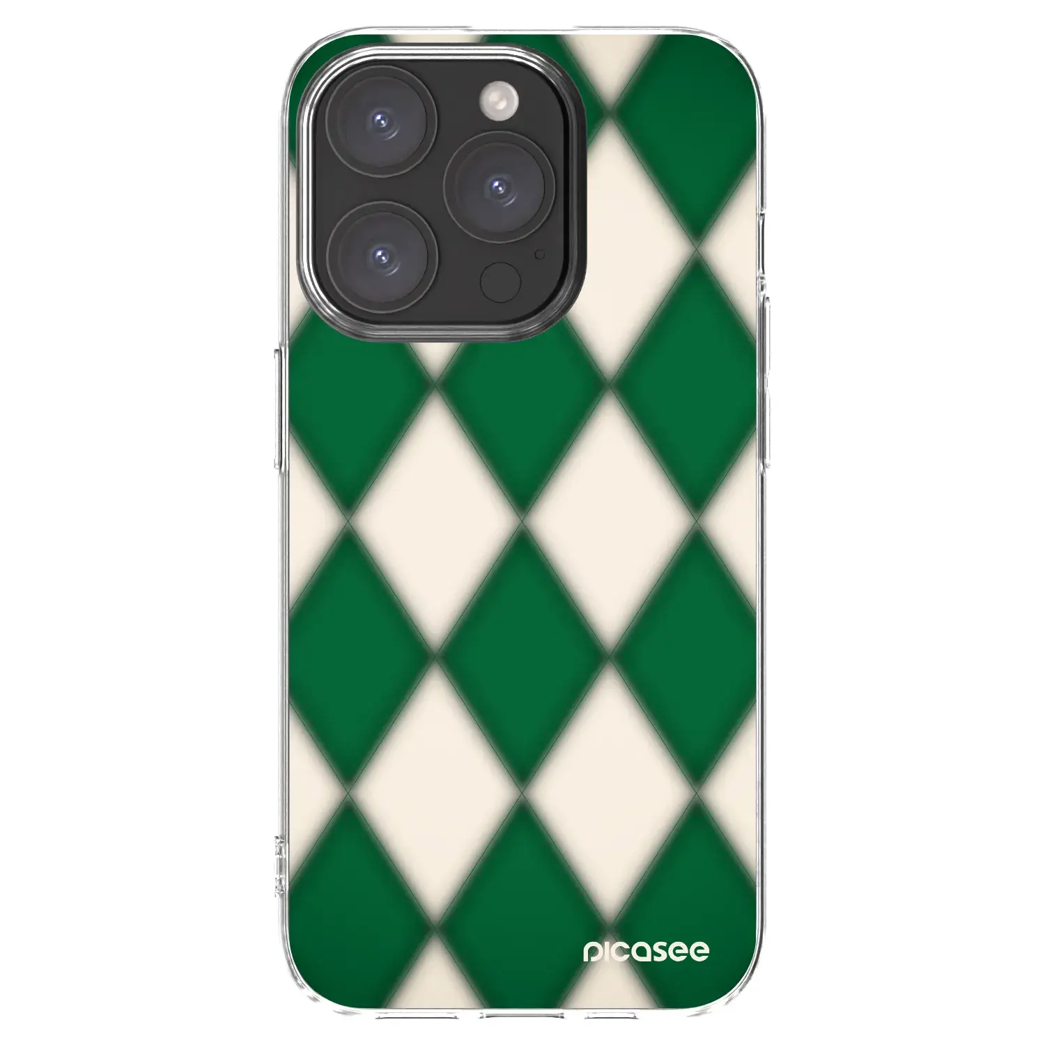 Silikonový průhledný obal pro Apple iPhone 15 Pro - Emerald Diamond