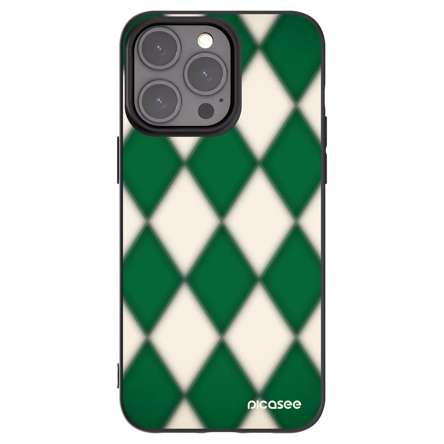 Silikonový černý obal pro Apple iPhone 15 Pro Max - Emerald Diamond