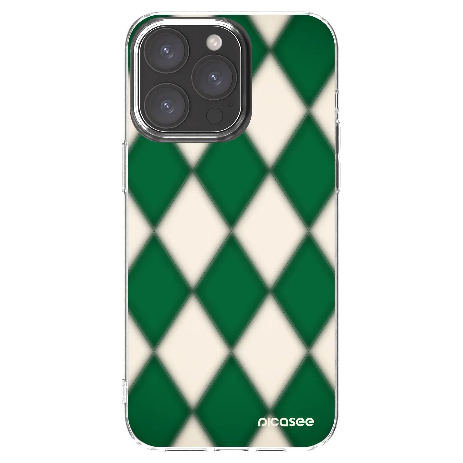 Silikonový průhledný obal pro Apple iPhone 15 Pro Max - Emerald Diamond