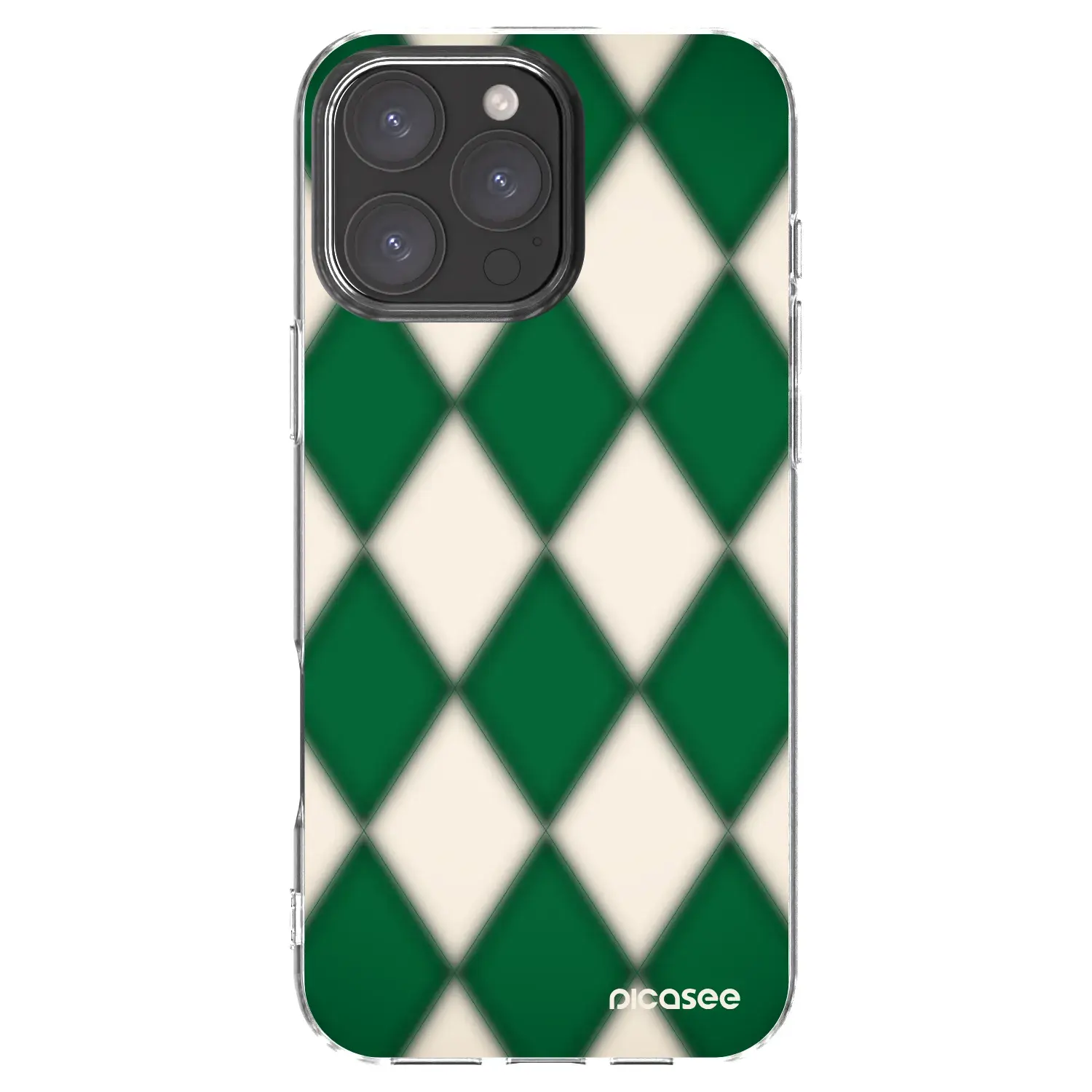 Silikonový průhledný obal pro Apple iPhone 16 Pro Max - Emerald Diamond