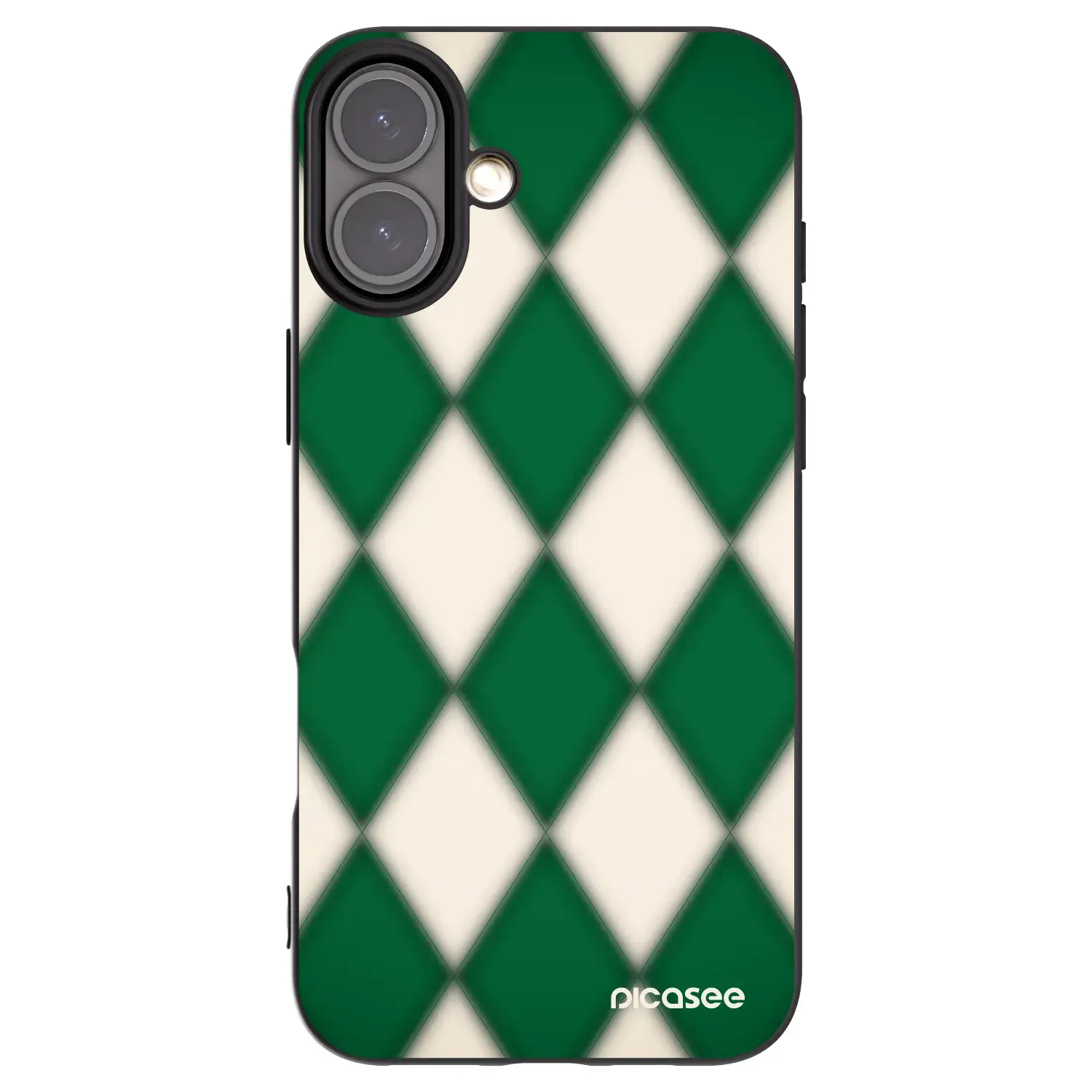 Silikonový černý obal pro Apple iPhone 16 Plus - Emerald Diamond