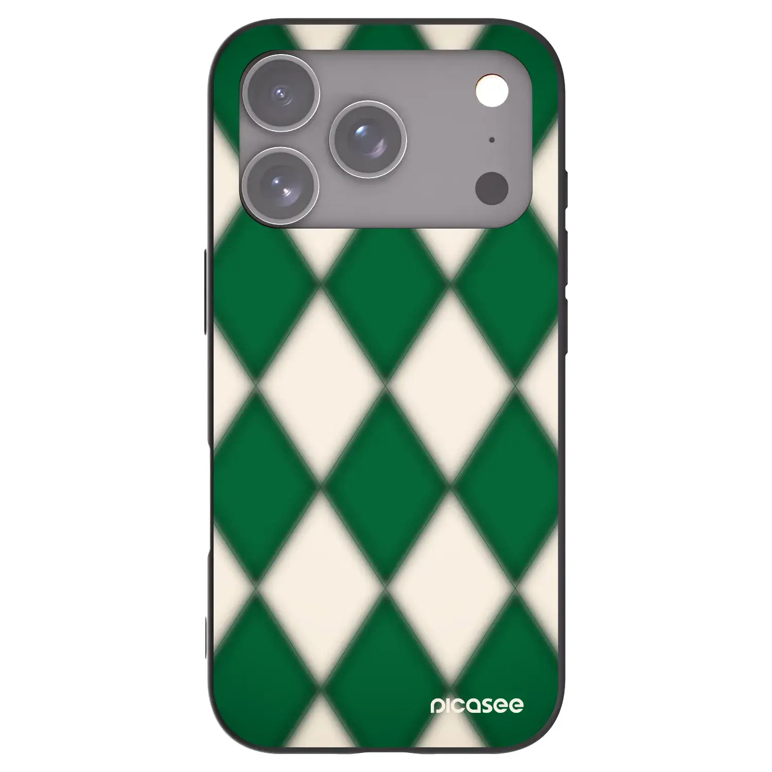 Silikonový černý obal pro Apple iPhone 17 Pro - Emerald Diamond