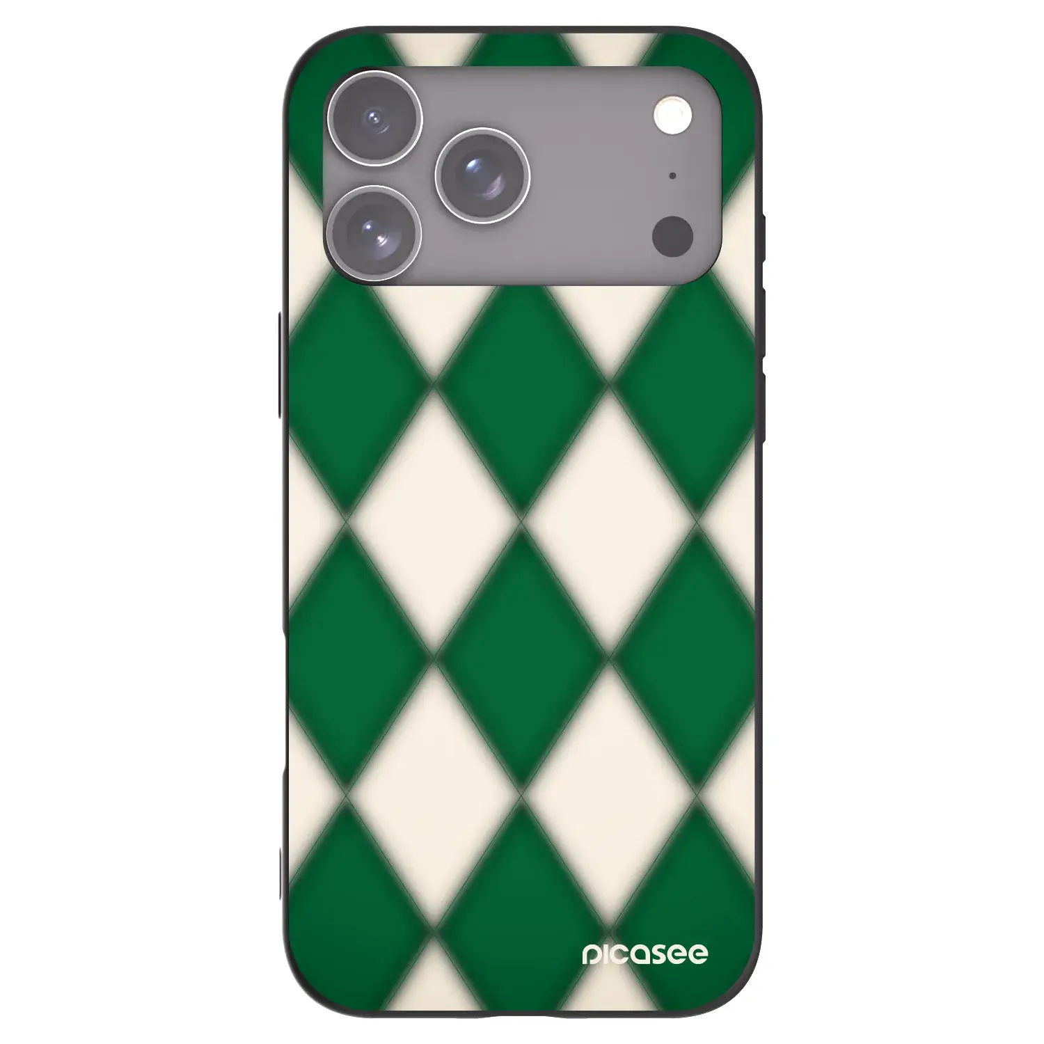 Silikonový černý obal pro Apple iPhone 17 Pro Max - Emerald Diamond