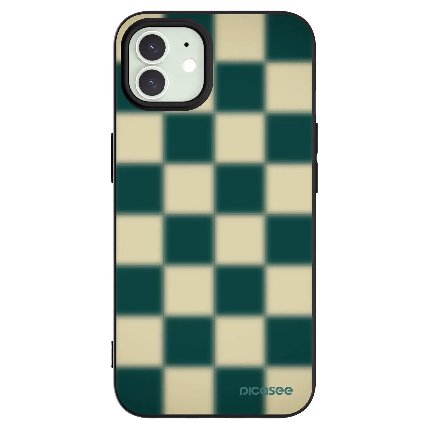 Silikonový černý obal pro Apple iPhone 12 - Shadow Chess