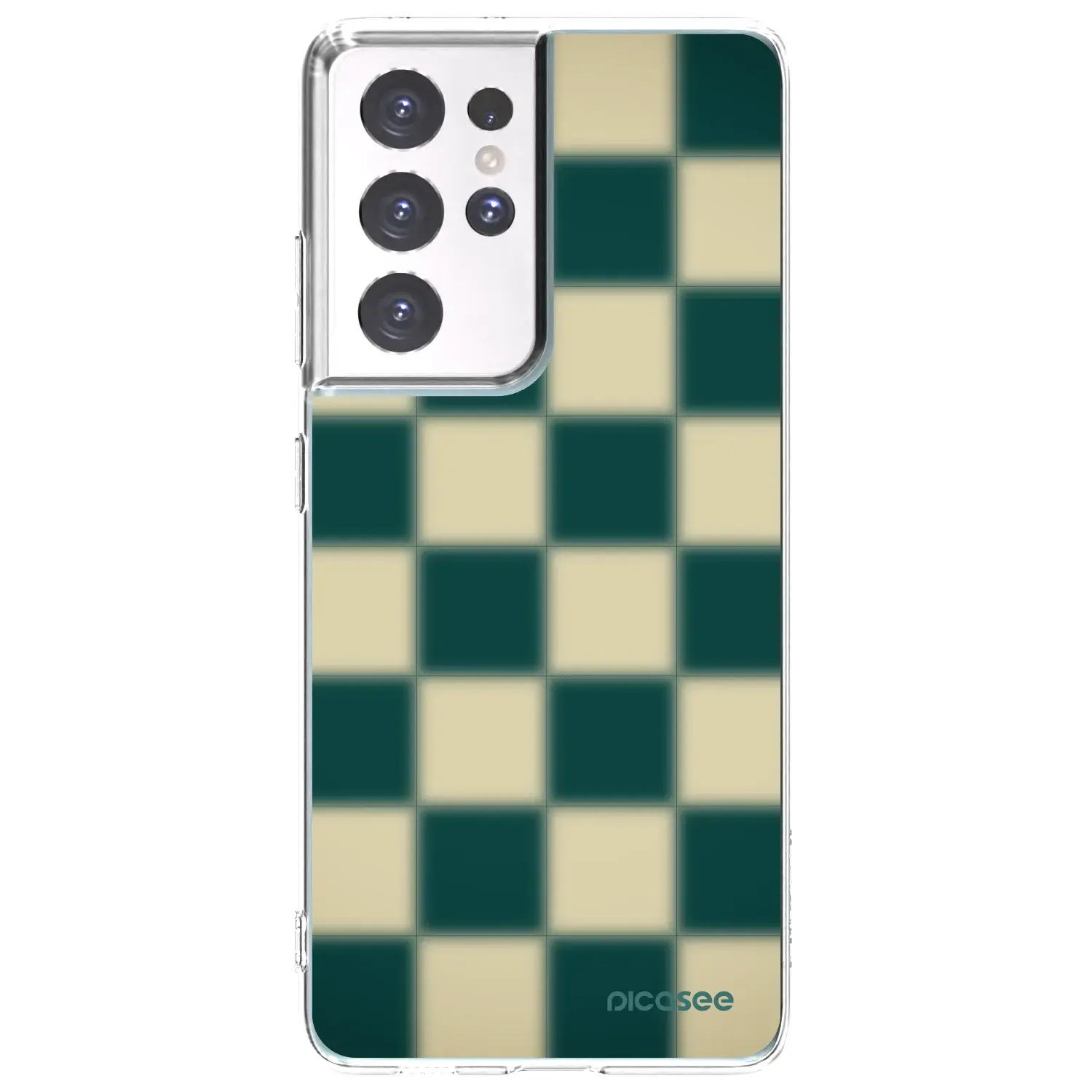 Silikonový průhledný obal pro Samsung Galaxy S21 Ultra 5G G998B - Shadow Chess