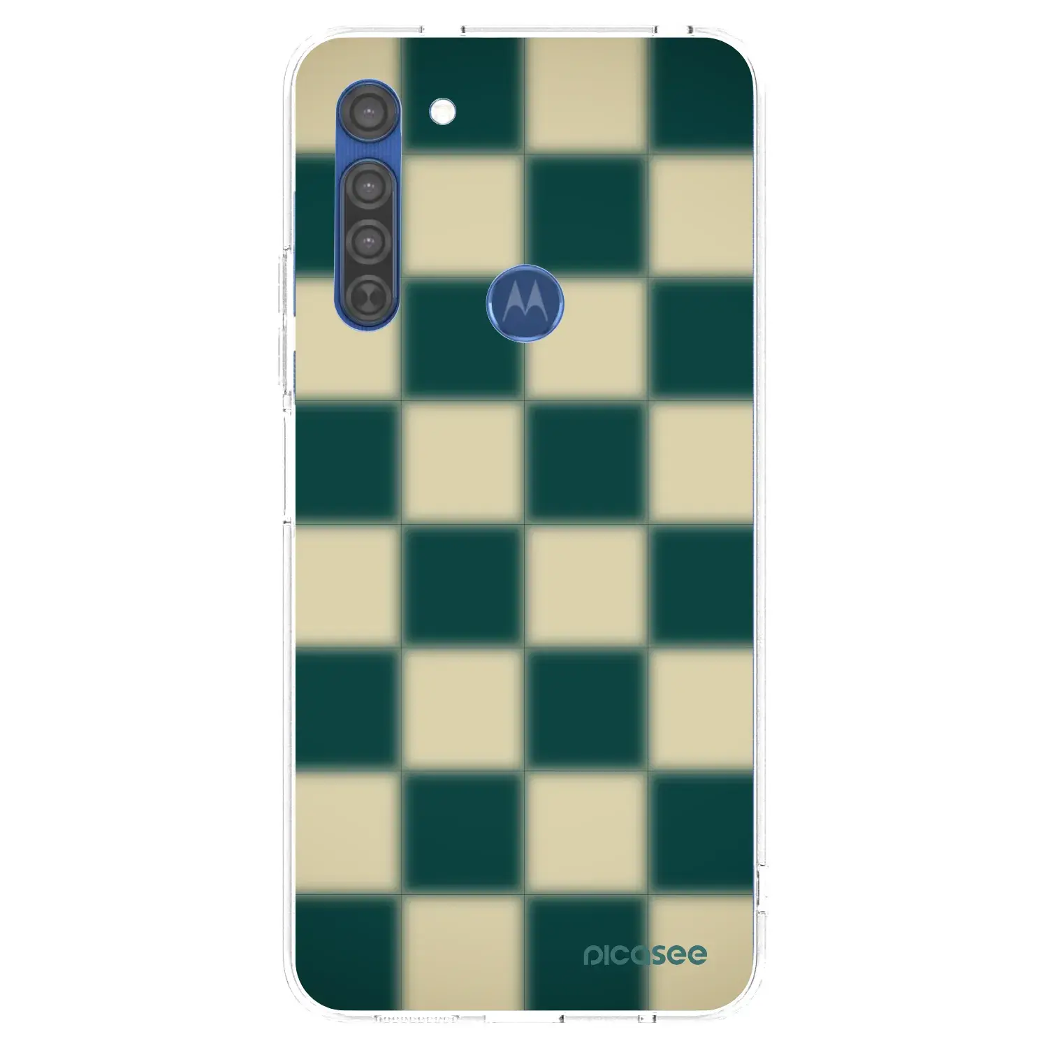 Silikonový průhledný obal pro Motorola Moto G8 - Shadow Chess