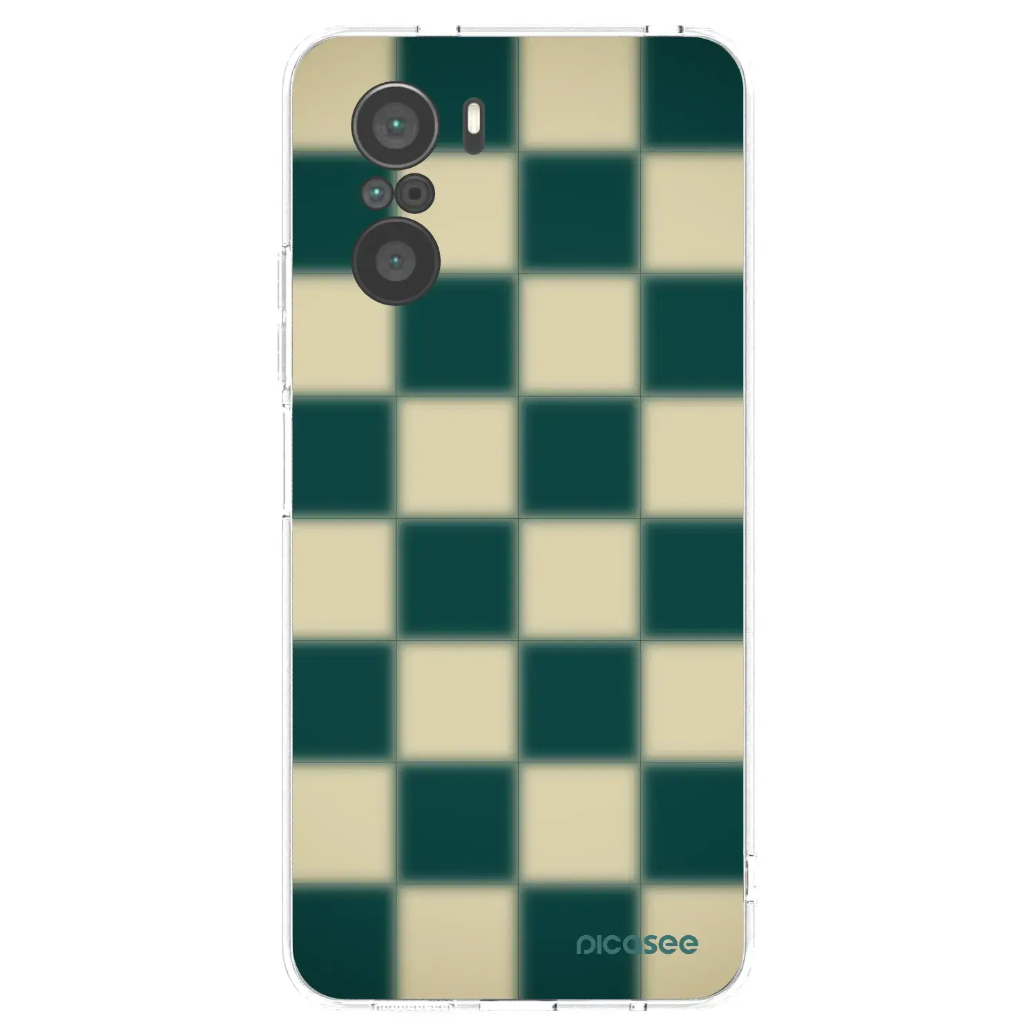 Silikonový průhledný obal pro Xiaomi Poco F3 - Shadow Chess
