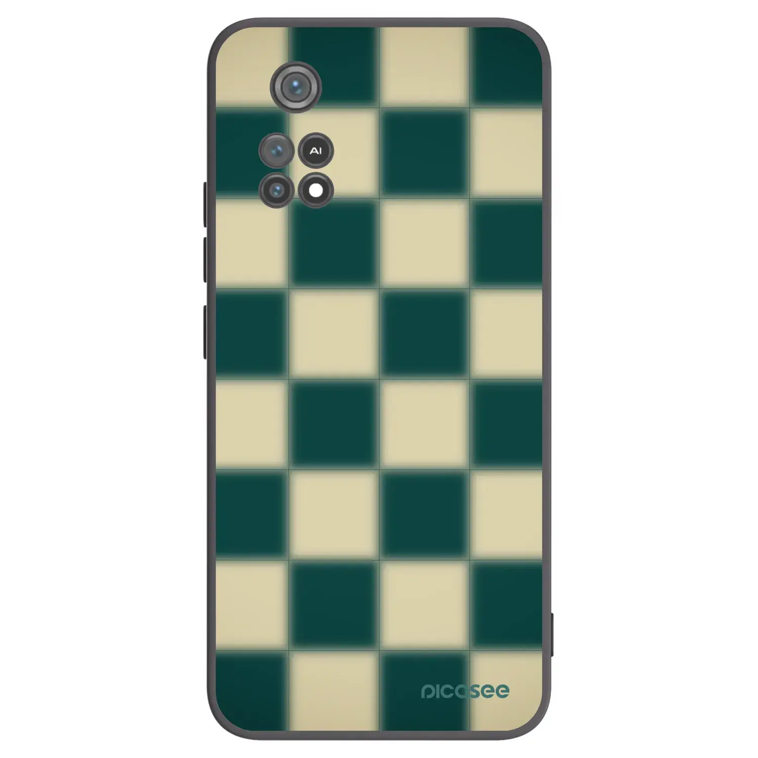 Silikonový černý obal pro Xiaomi Poco M4 Pro - Shadow Chess