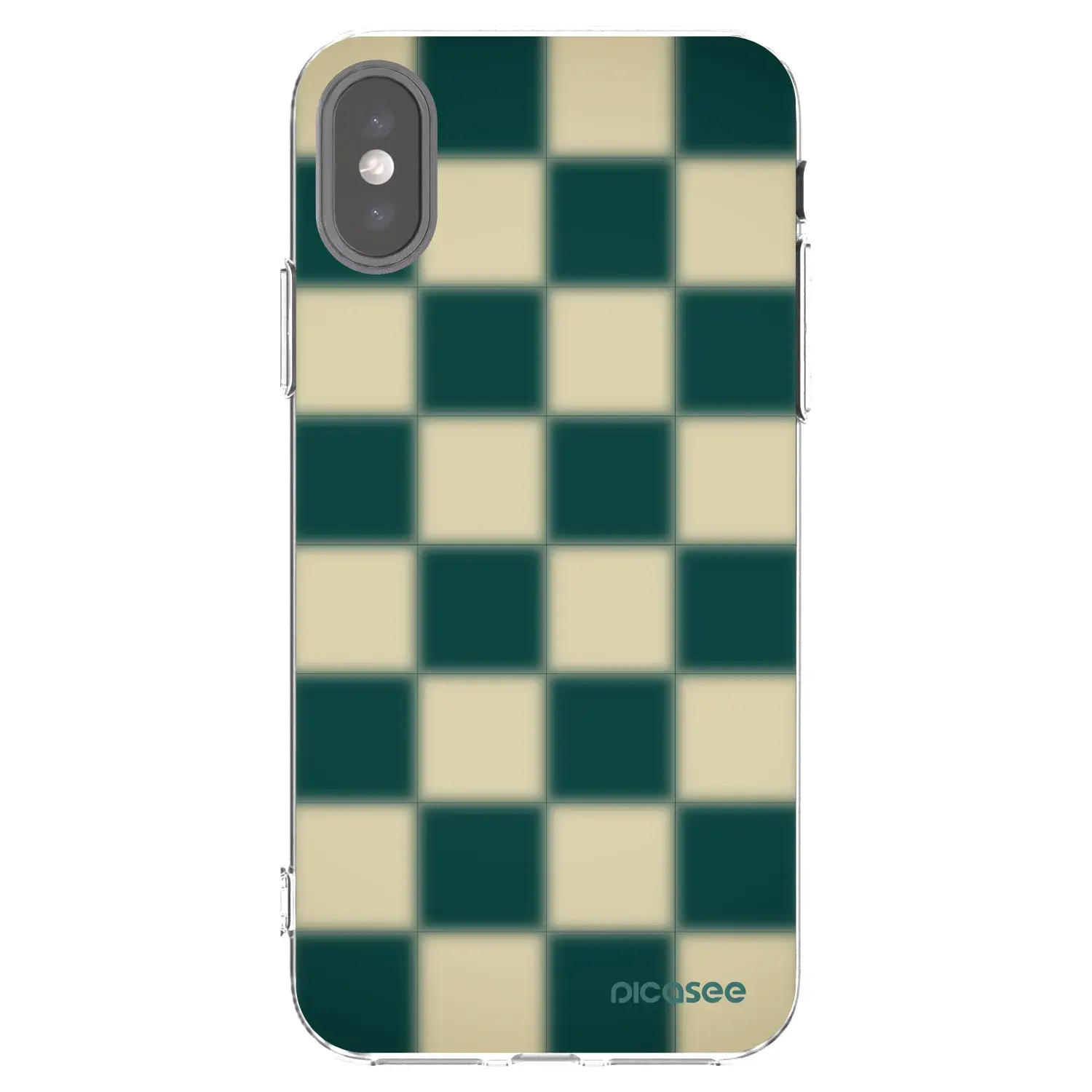 Silikonový průhledný obal pro Apple iPhone X/XS - Shadow Chess