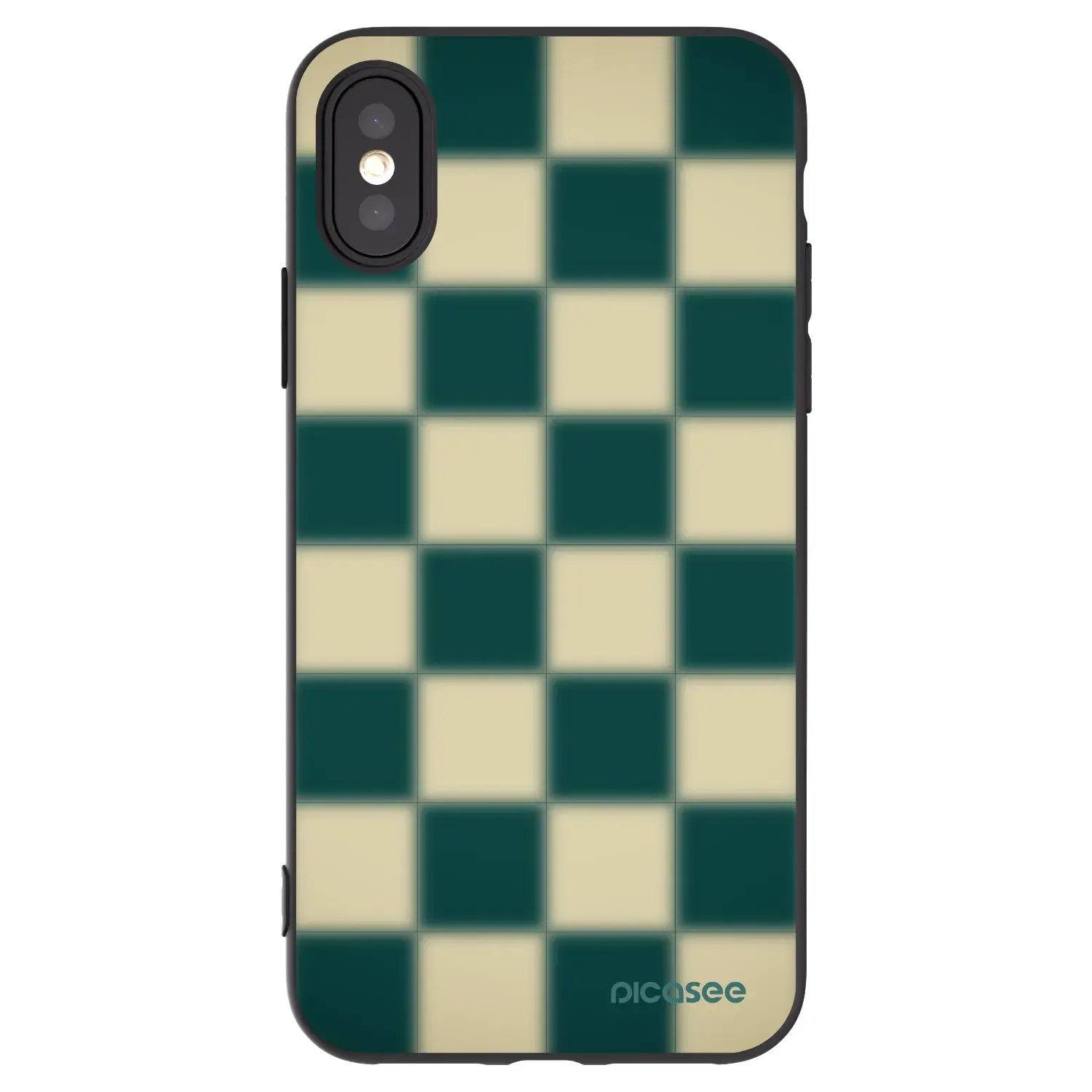 Silikonový černý obal pro Apple iPhone X/XS - Shadow Chess