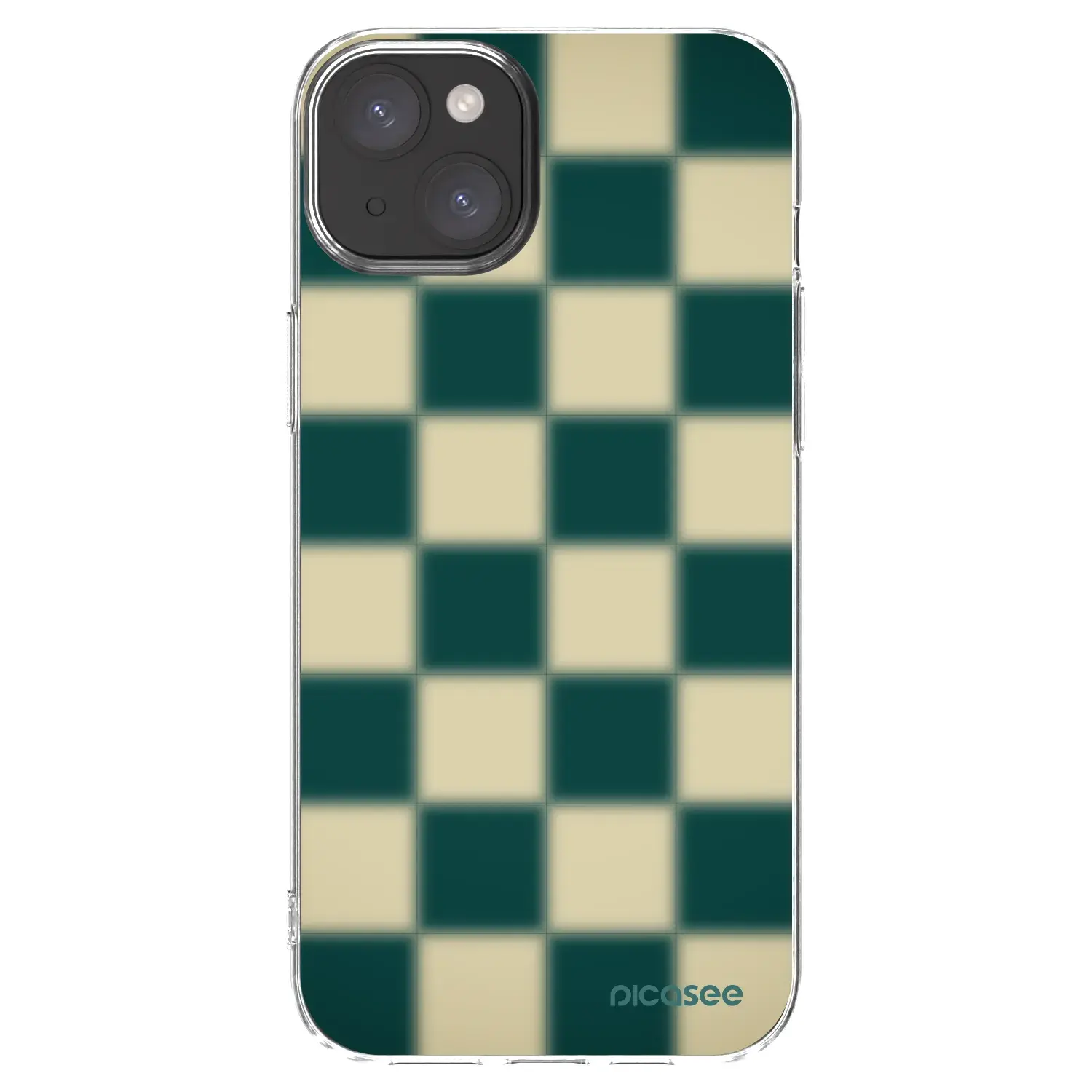 Silikonový průhledný obal pro Apple iPhone 15 Plus - Shadow Chess