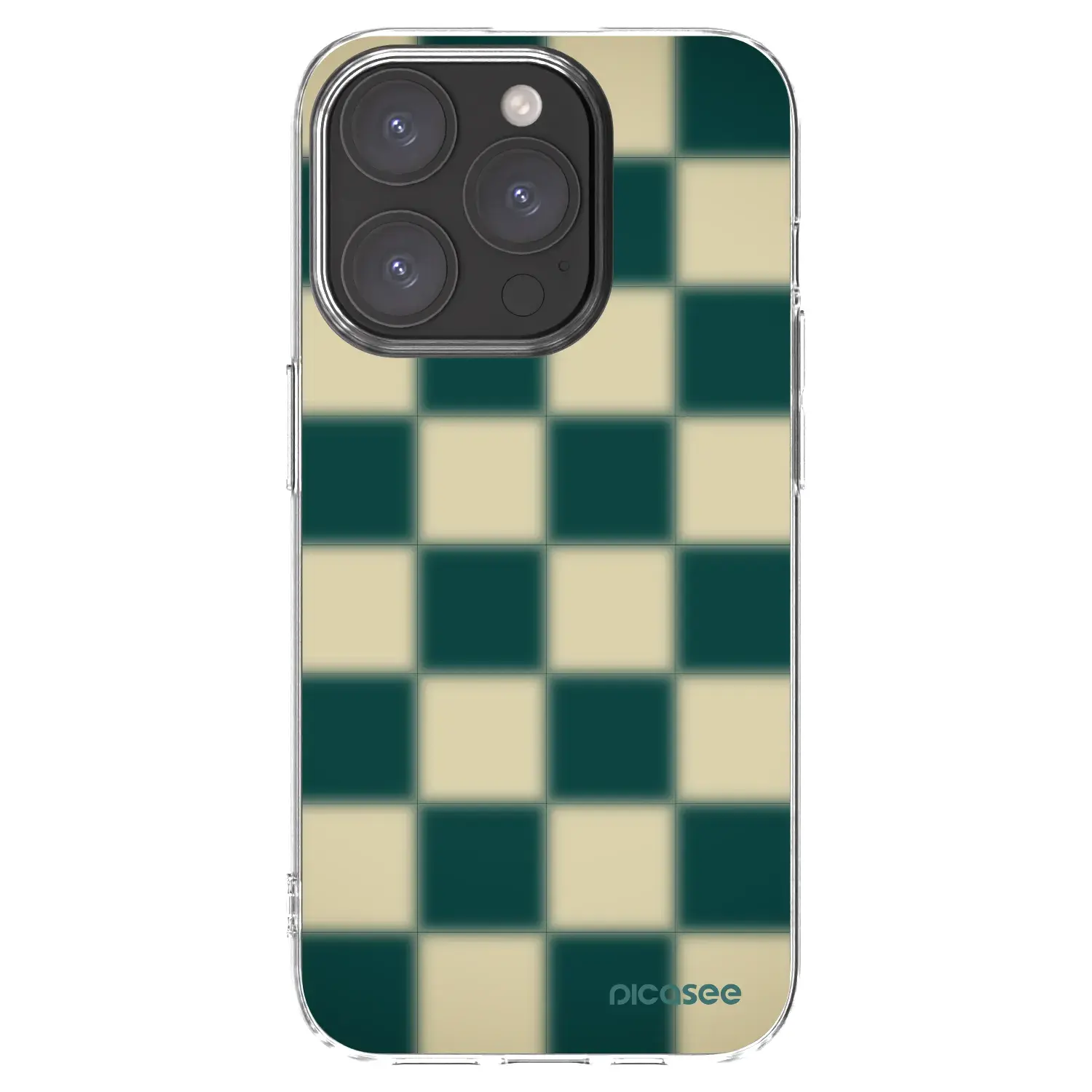 Silikonový průhledný obal pro Apple iPhone 15 Pro - Shadow Chess