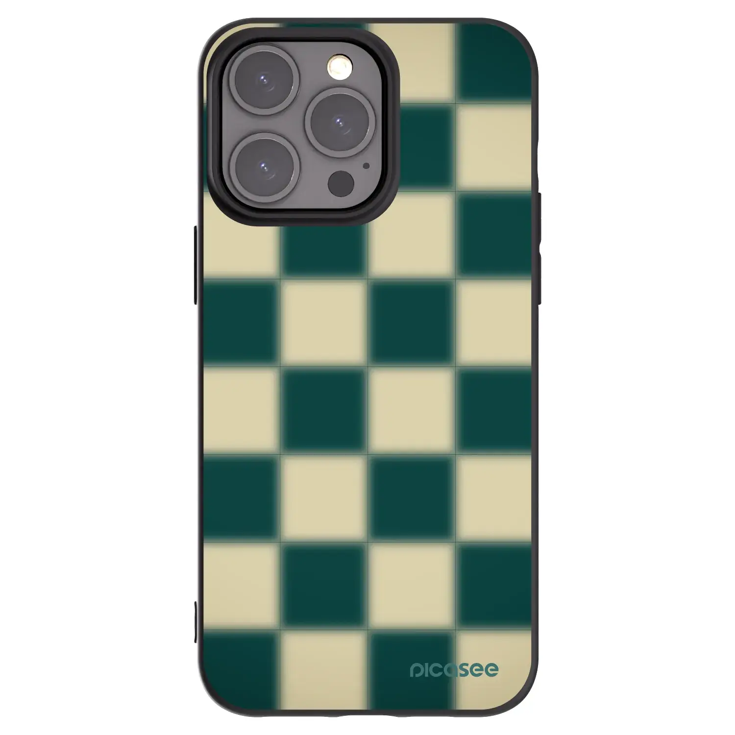 Silikonový černý obal pro Apple iPhone 15 Pro Max - Shadow Chess