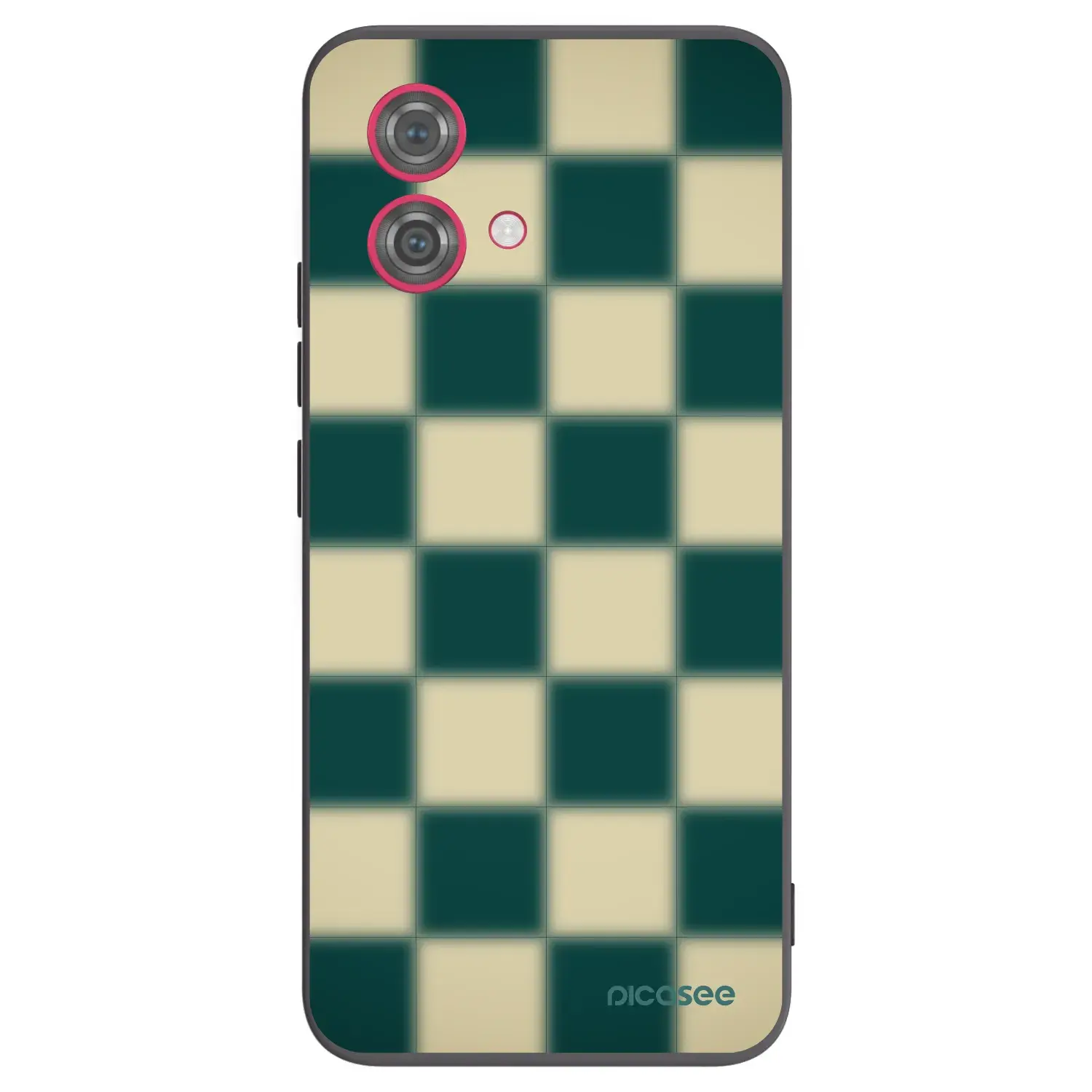 Silikonový černý obal pro Motorola Moto G84 5G - Shadow Chess