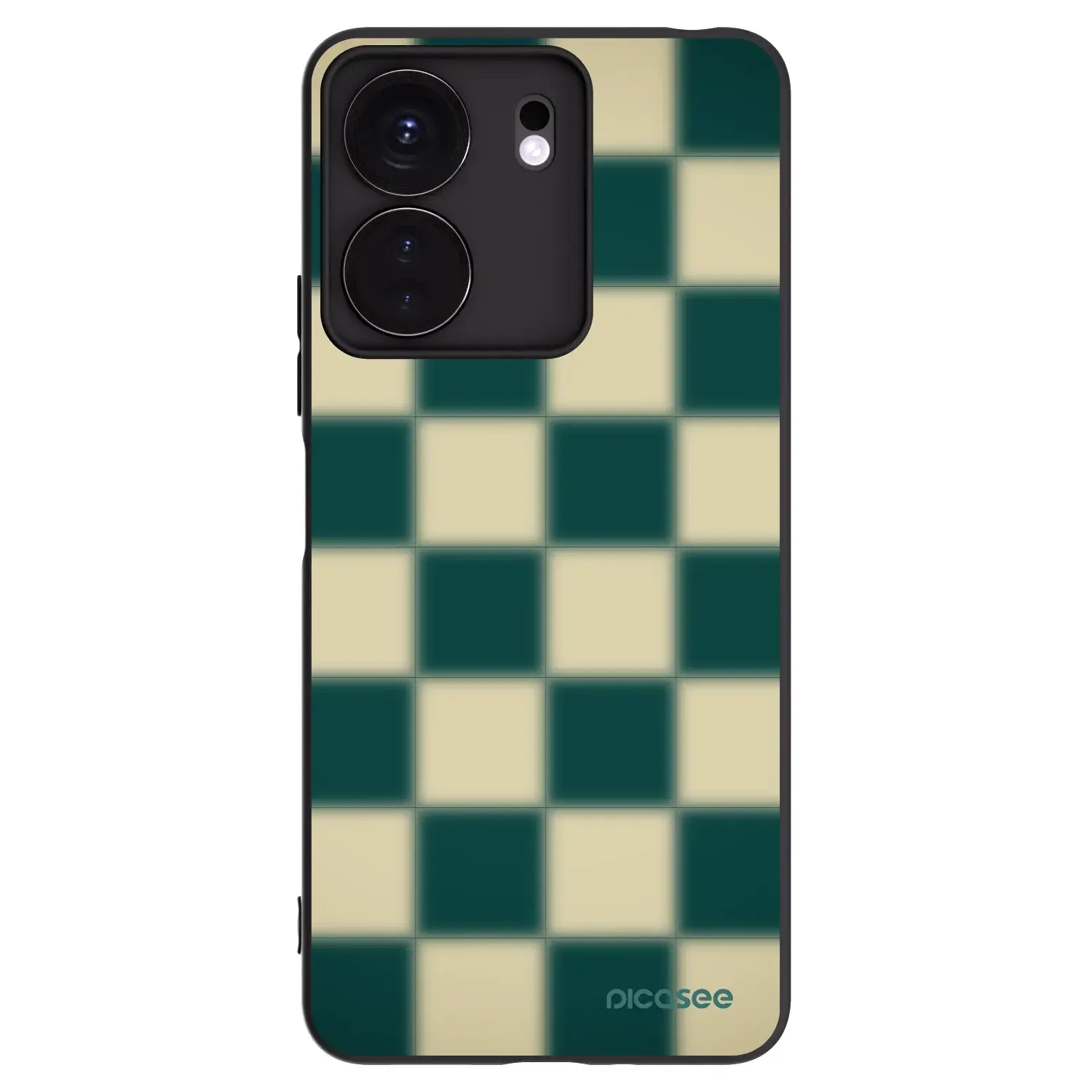 Silikonový černý obal pro Xiaomi Redmi 13C 4G - Shadow Chess