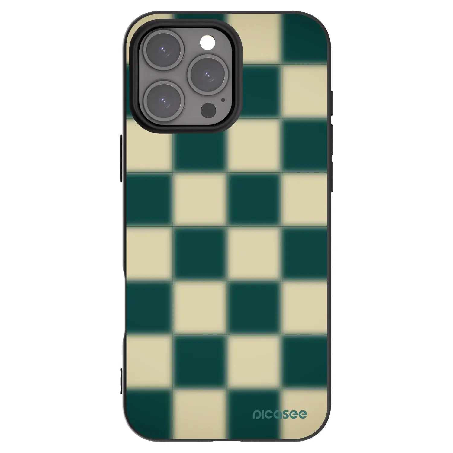 Silikonový černý obal pro Apple iPhone 16 Pro Max - Shadow Chess