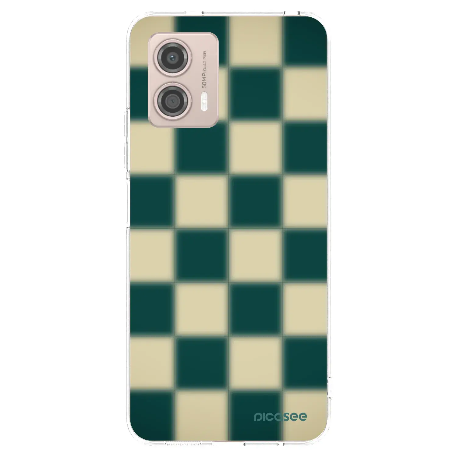 Silikonový průhledný obal pro Motorola Moto G53 5G - Shadow Chess
