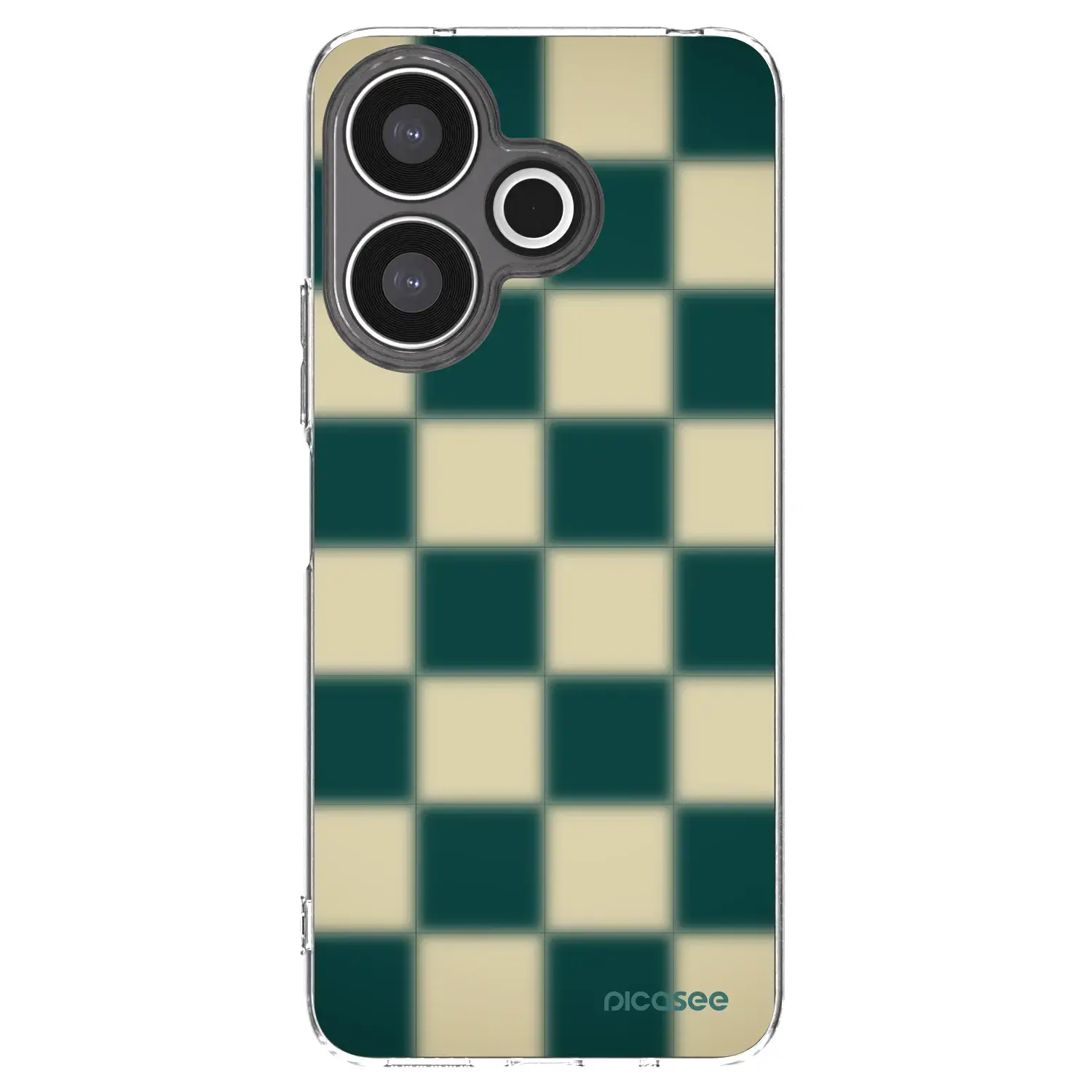 Silikonový průhledný obal pro Xiaomi Redmi 13 4G - Shadow Chess
