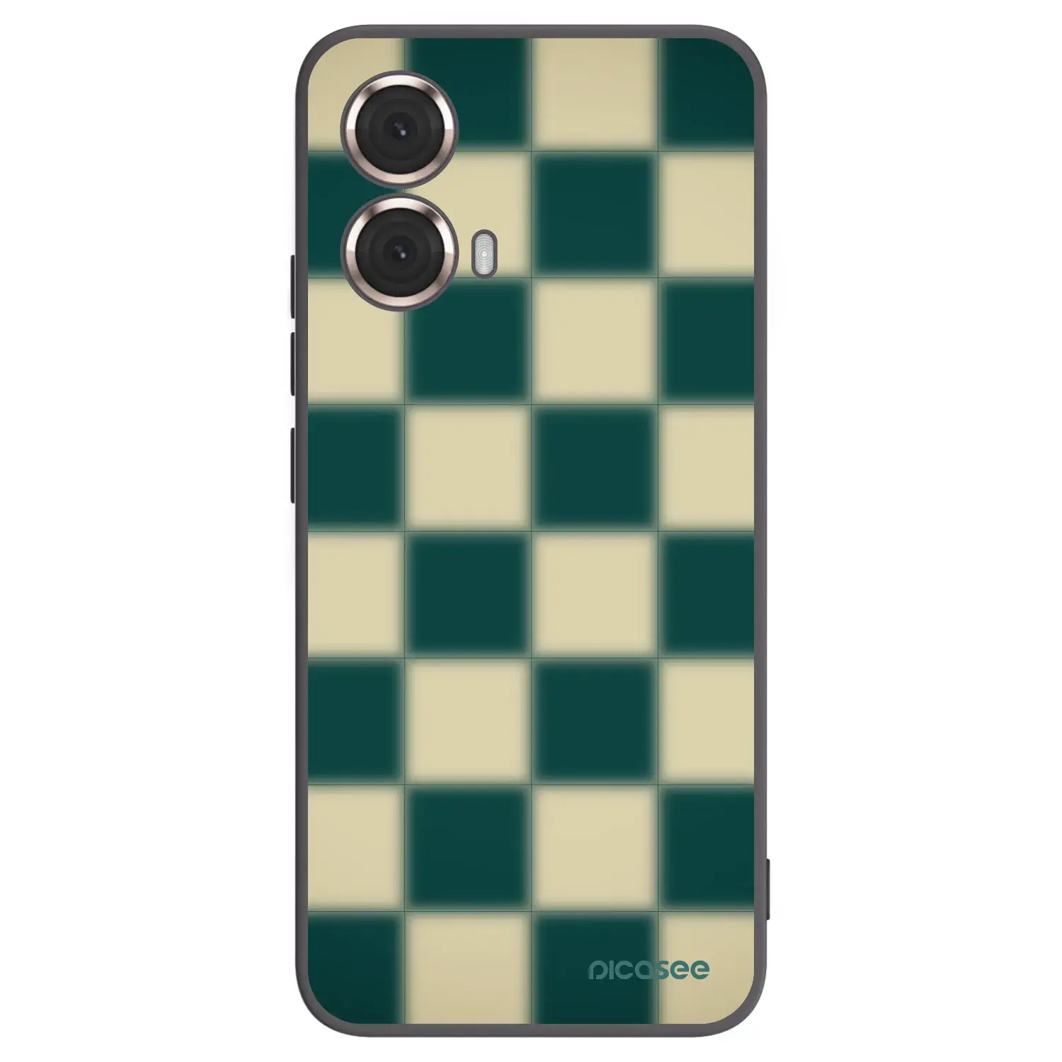 Silikonový černý obal pro Motorola Moto G85 - Shadow Chess